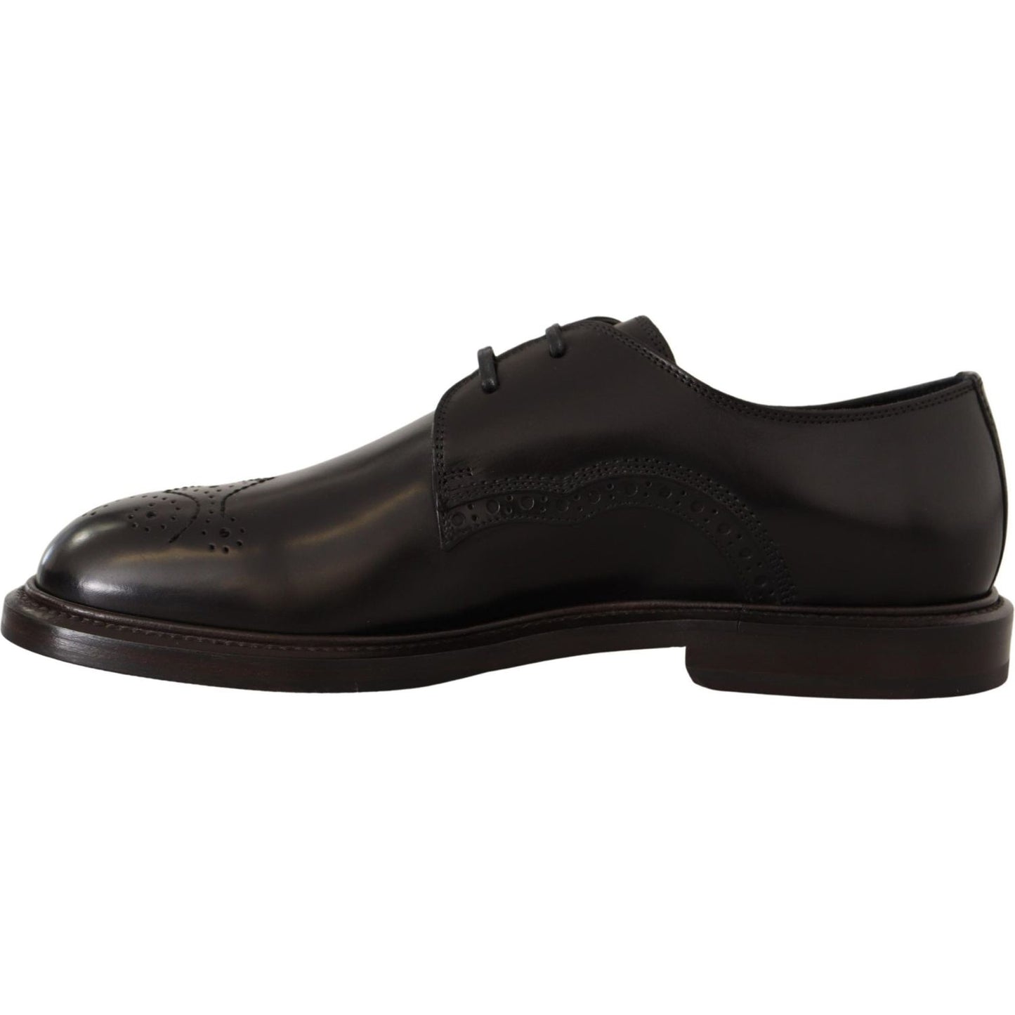 Dolce & Gabbana Elegant Black Derby Dress Shoes Dolce & Gabbana Black