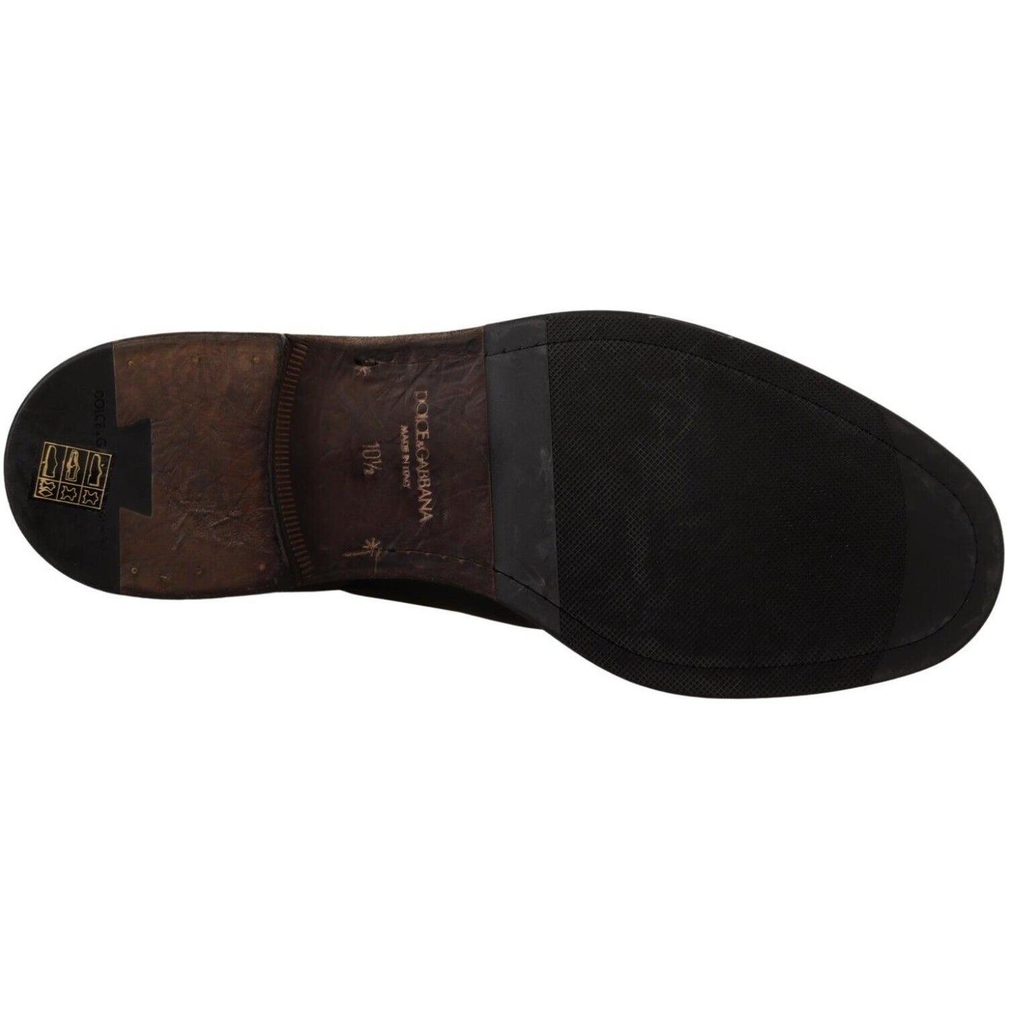 Dolce & Gabbana Elegant Black Leather Derby Formal Shoes Dolce & Gabbana Black