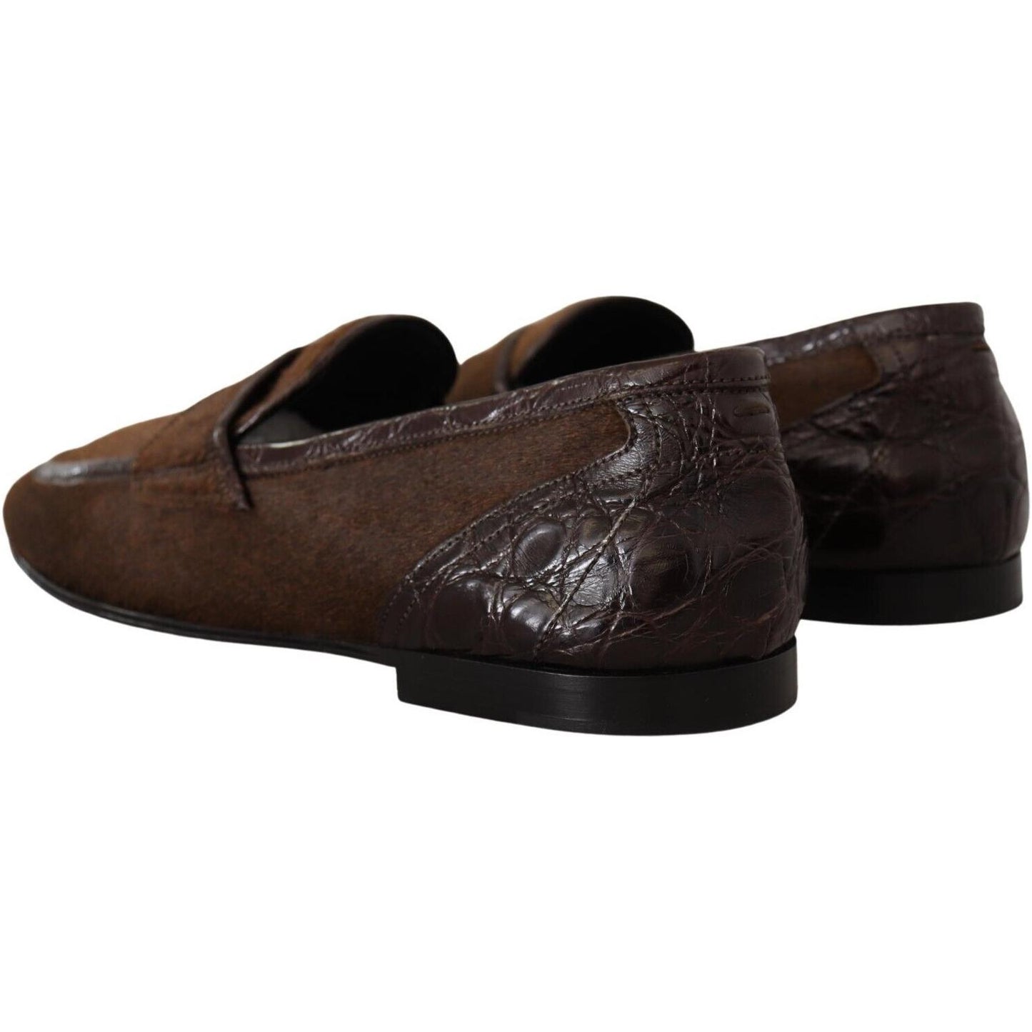 Dolce & Gabbana Exquisite Exotic Leather Loafers Dolce & Gabbana Black