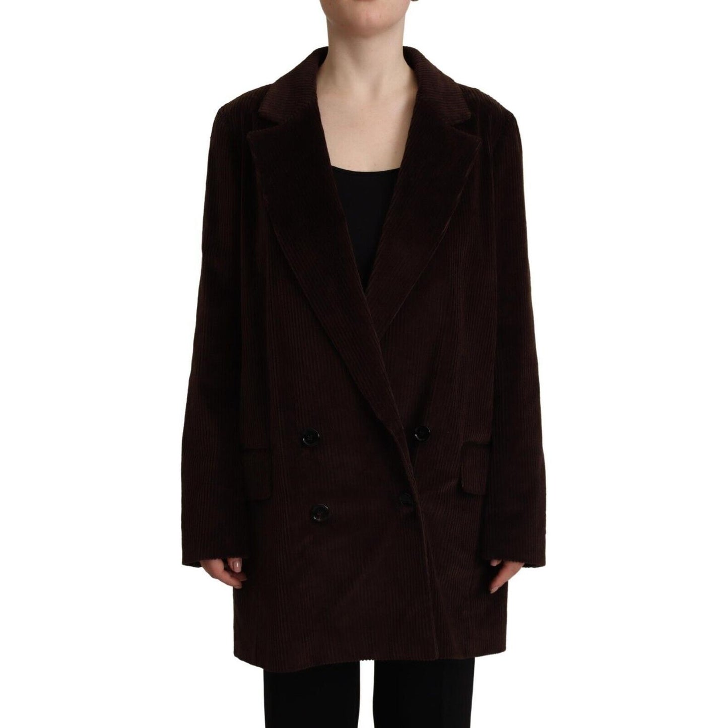 Dolce & Gabbana Elegant Burgundy Double-Breasted Trench Coat Dolce & Gabbana Black