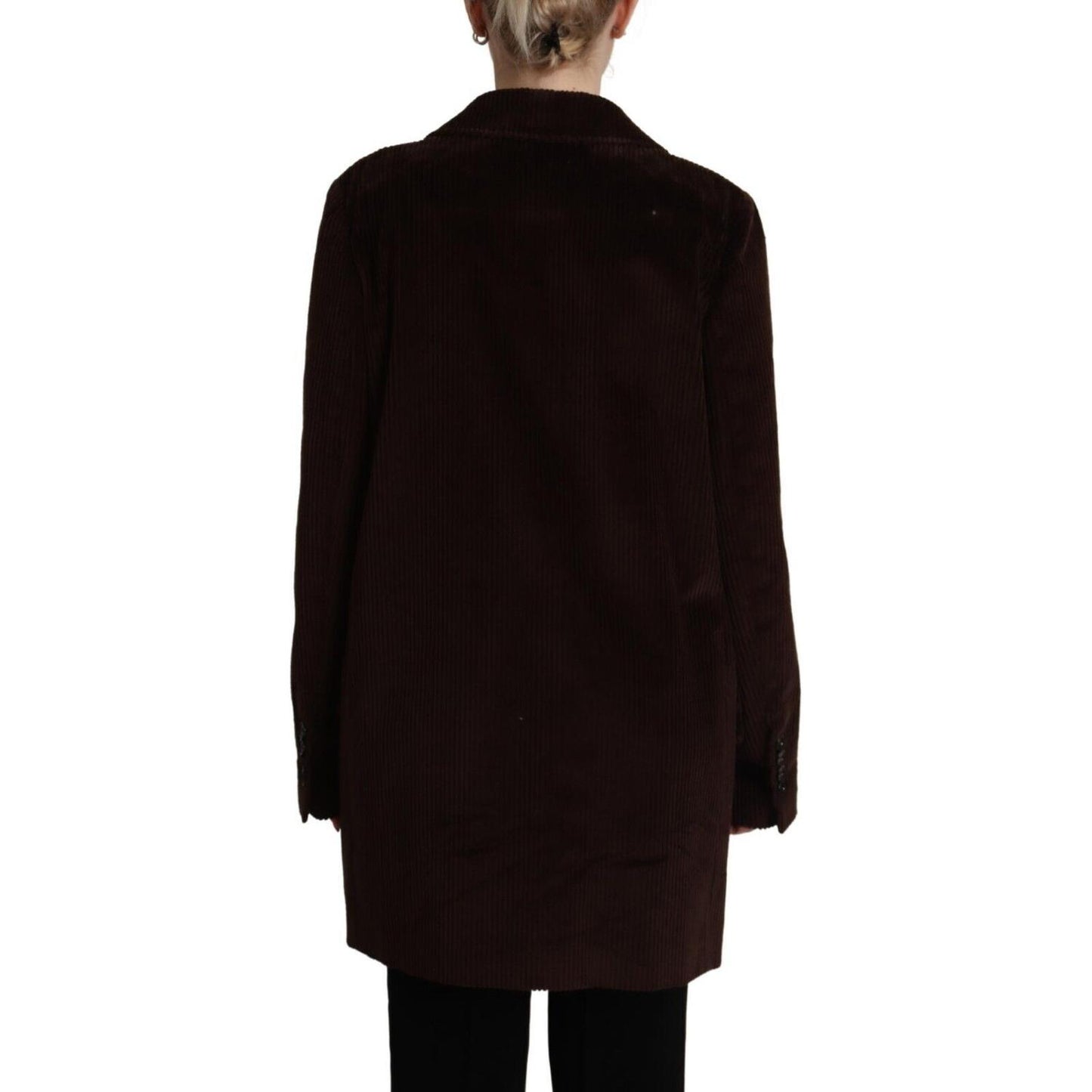 Dolce & Gabbana Elegant Burgundy Double-Breasted Trench Coat Dolce & Gabbana Black