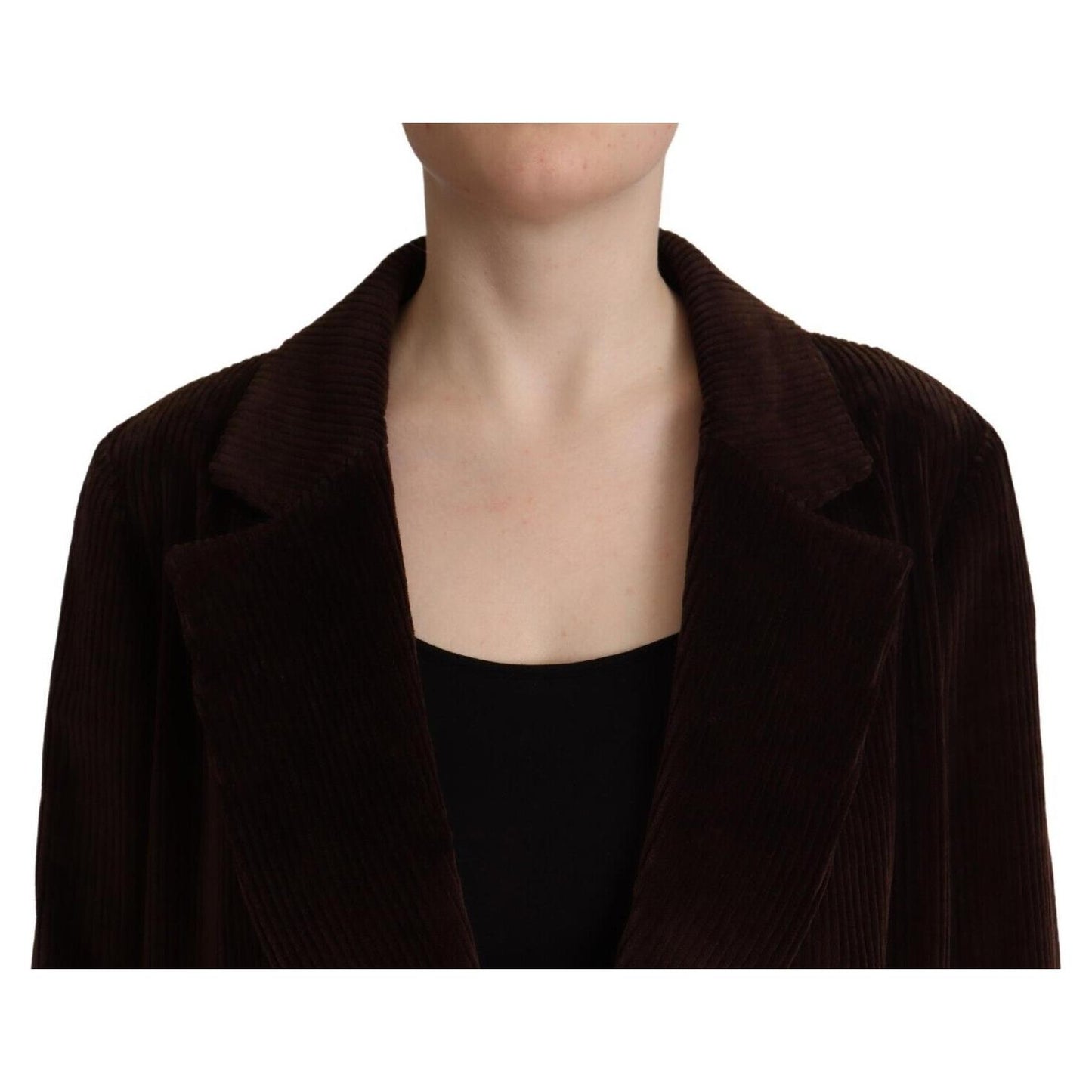 Dolce & Gabbana Elegant Burgundy Double-Breasted Trench Coat Dolce & Gabbana Rosy Brown