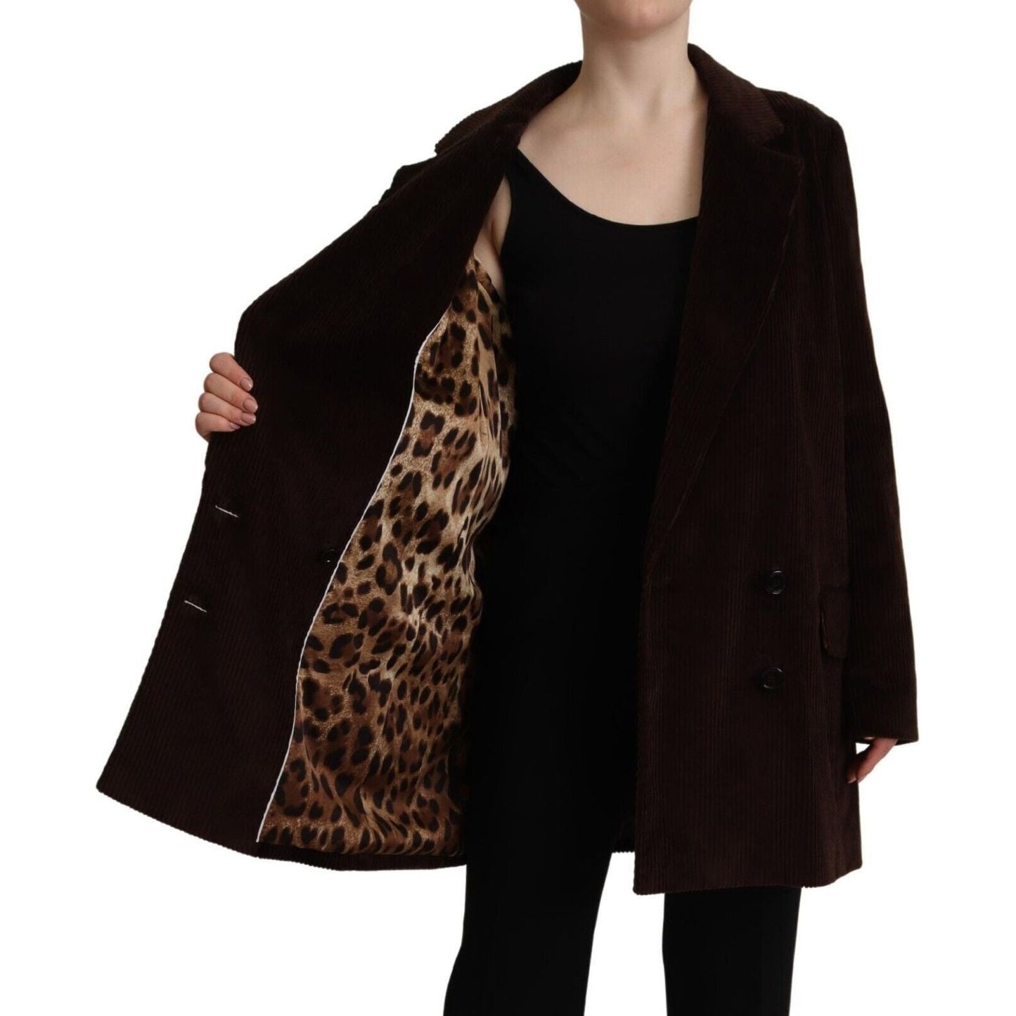 Dolce & Gabbana Elegant Burgundy Double-Breasted Trench Coat Dolce & Gabbana Black