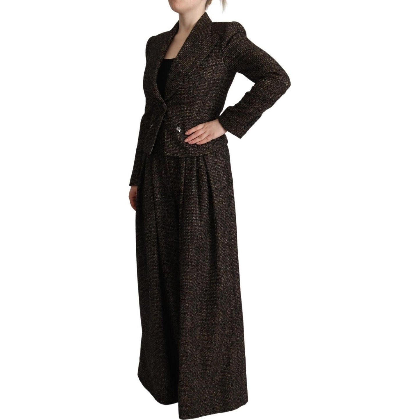 Dolce & Gabbana Chic Wool Blend Suit Set Dolce & Gabbana Black