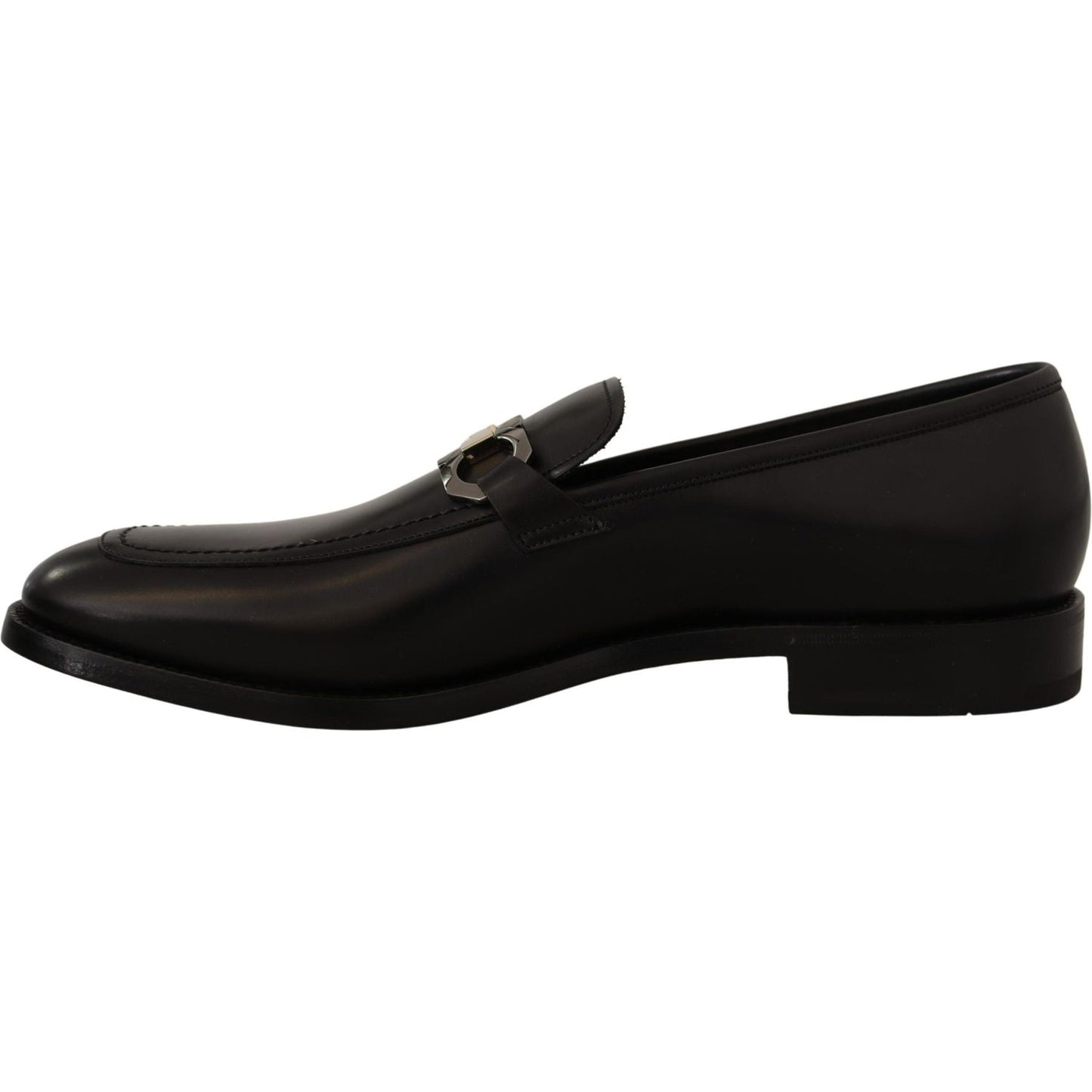 Salvatore Ferragamo Suave Black Leather Gancio Bit Loafers Dress Shoes Salvatore Ferragamo Black