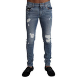 Dolce & Gabbana Elegant Light Blue Skinny Denim Pants Dolce & Gabbana Dark Slate Gray