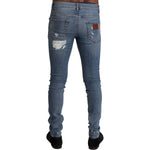Dolce & Gabbana Elegant Light Blue Skinny Denim Pants Dolce & Gabbana Dark Slate Gray