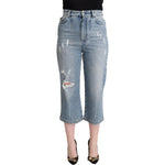 Dolce & Gabbana Chic Capri Cropped Denim Jeans Dolce & Gabbana Light Slate Gray