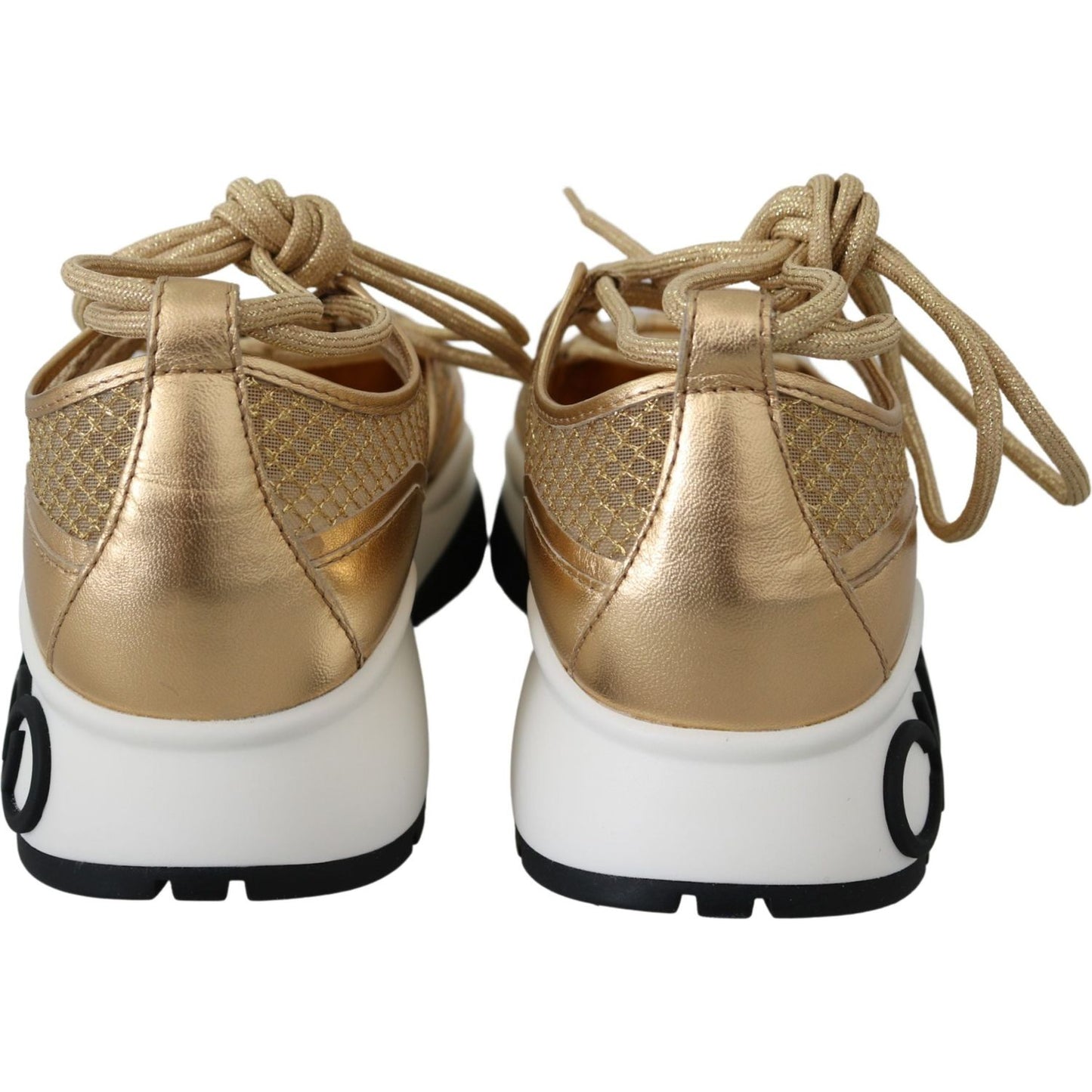 Jimmy Choo Golden Glamour Mesh Leather Sneakers Jimmy Choo Dim Gray