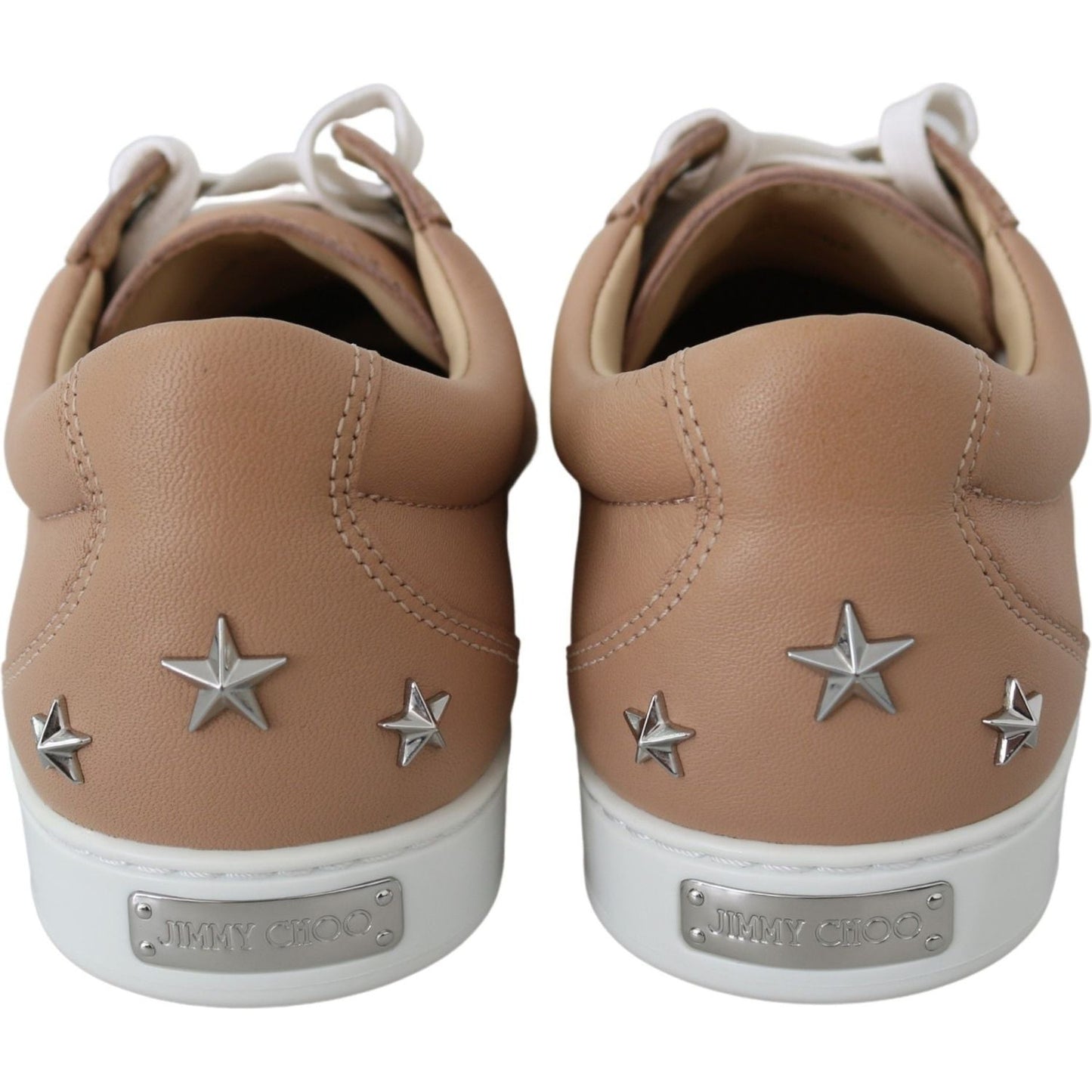 Jimmy Choo Powder Pink Nappa Leather Sneakers Jimmy Choo Dim Gray