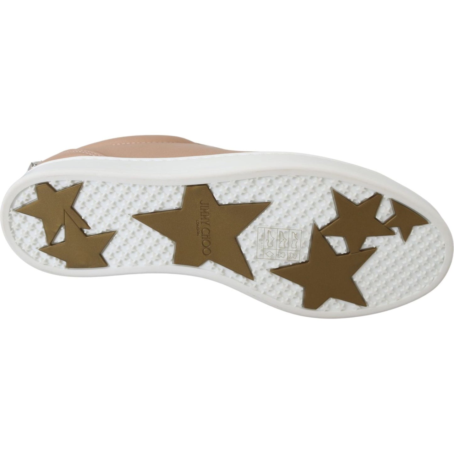 Jimmy Choo Powder Pink Nappa Leather Sneakers Jimmy Choo Light Gray