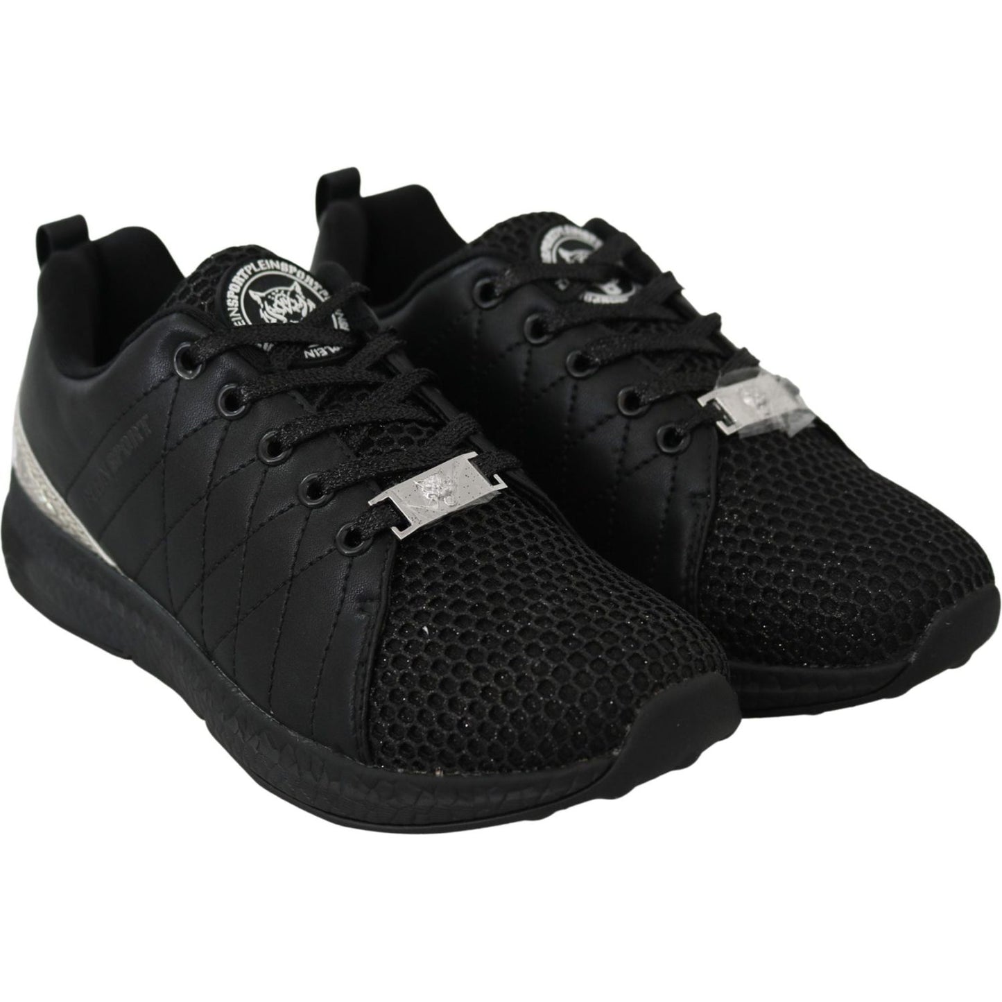 Plein Sport Exquisite Black Runner Gisella Sports Sneakers Plein Sport Black