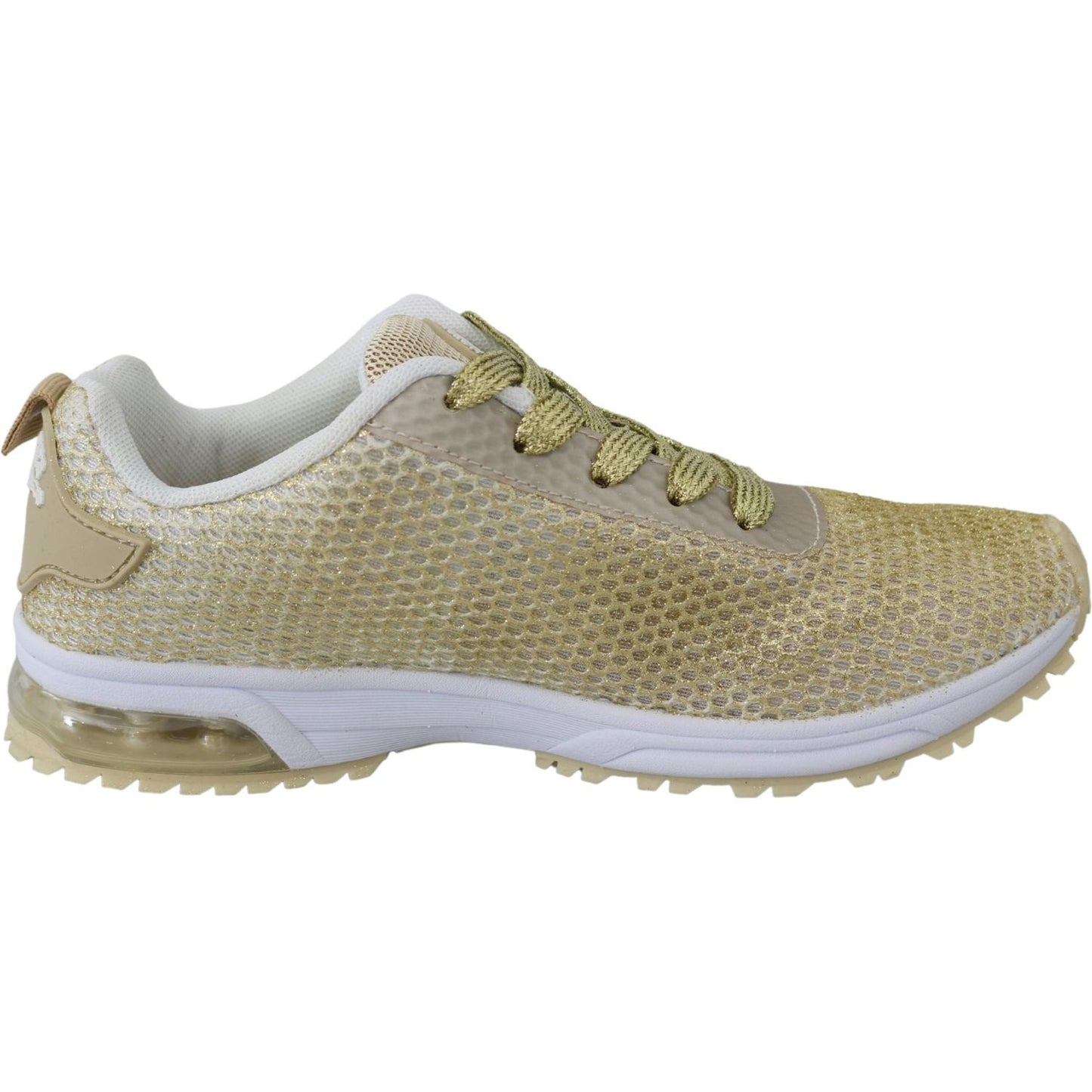 Plein Sport Exquisite Gold Polyester Sport Sneakers Plein Sport Rosy Brown