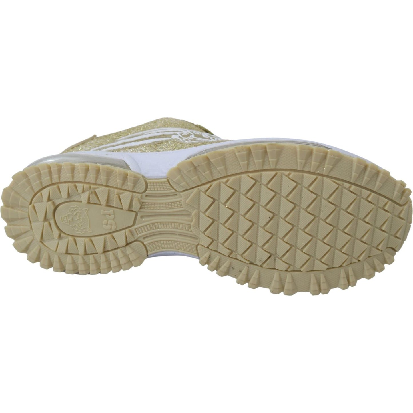 Plein Sport Exquisite Gold Polyester Sport Sneakers Plein Sport Rosy Brown