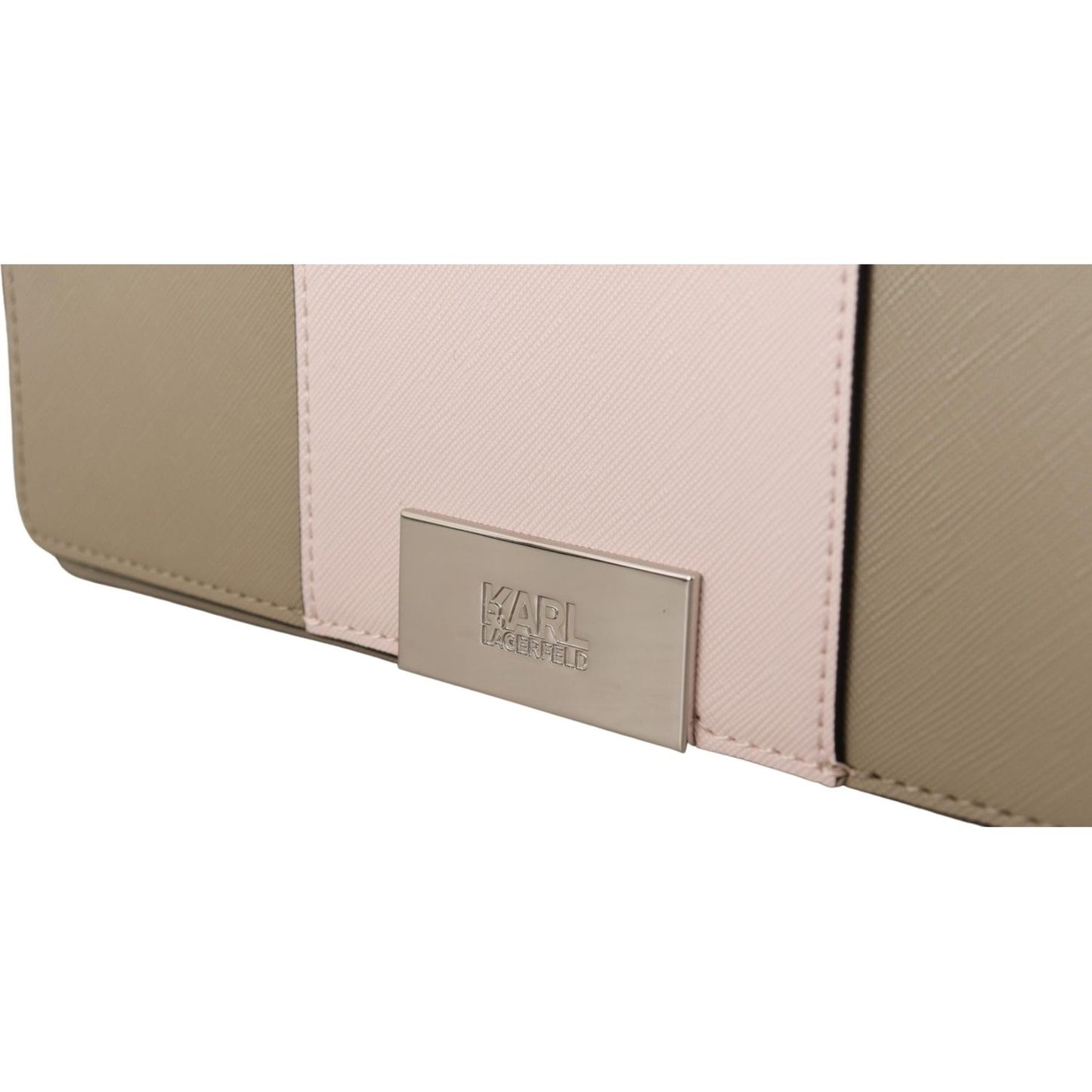 Karl Lagerfeld Chic Sage Shoulder Bag with Dual Straps Karl Lagerfeld Rosy Brown