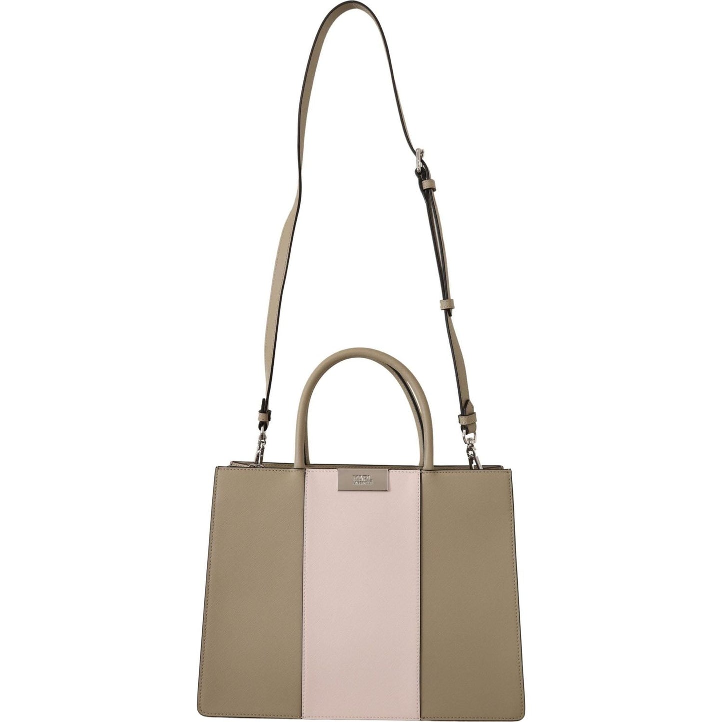 Karl Lagerfeld Elegant Sage Green Tote Shoulder Bag Karl Lagerfeld Rosy Brown