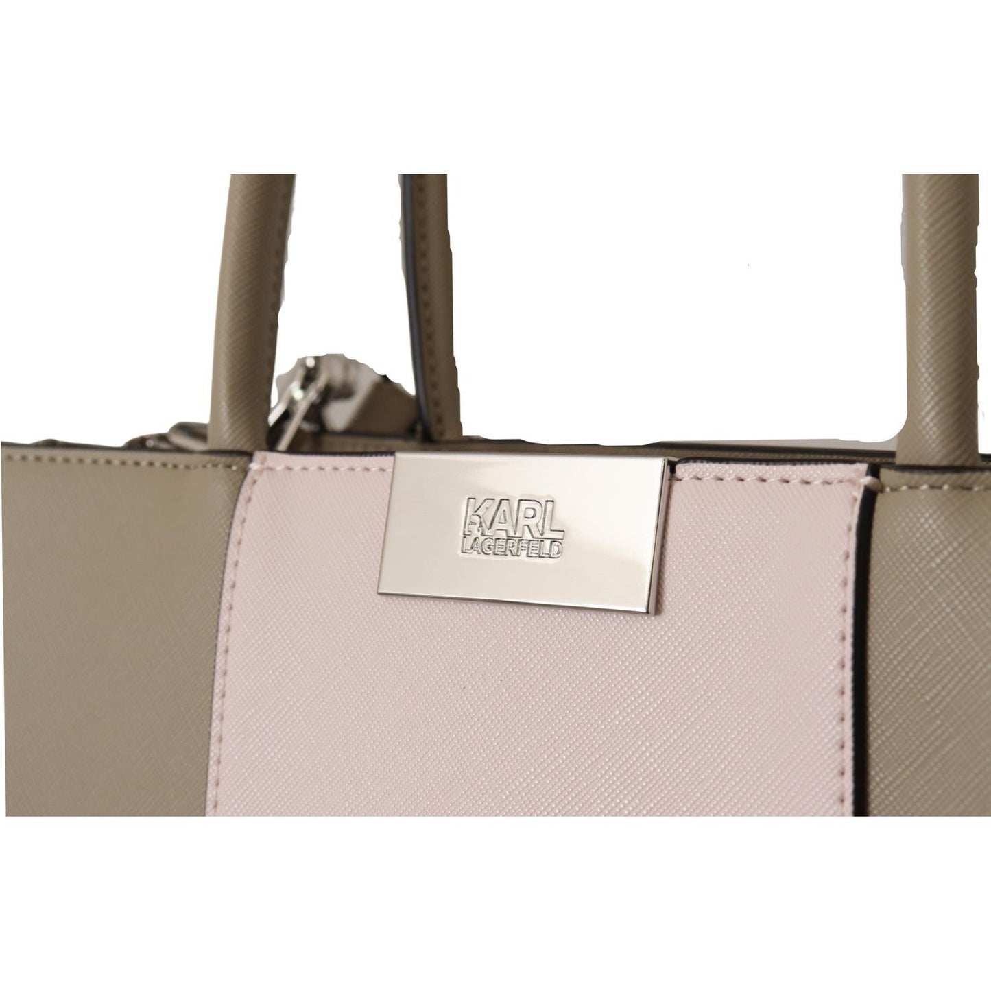 Karl Lagerfeld Elegant Sage Green Tote Shoulder Bag Karl Lagerfeld Gray
