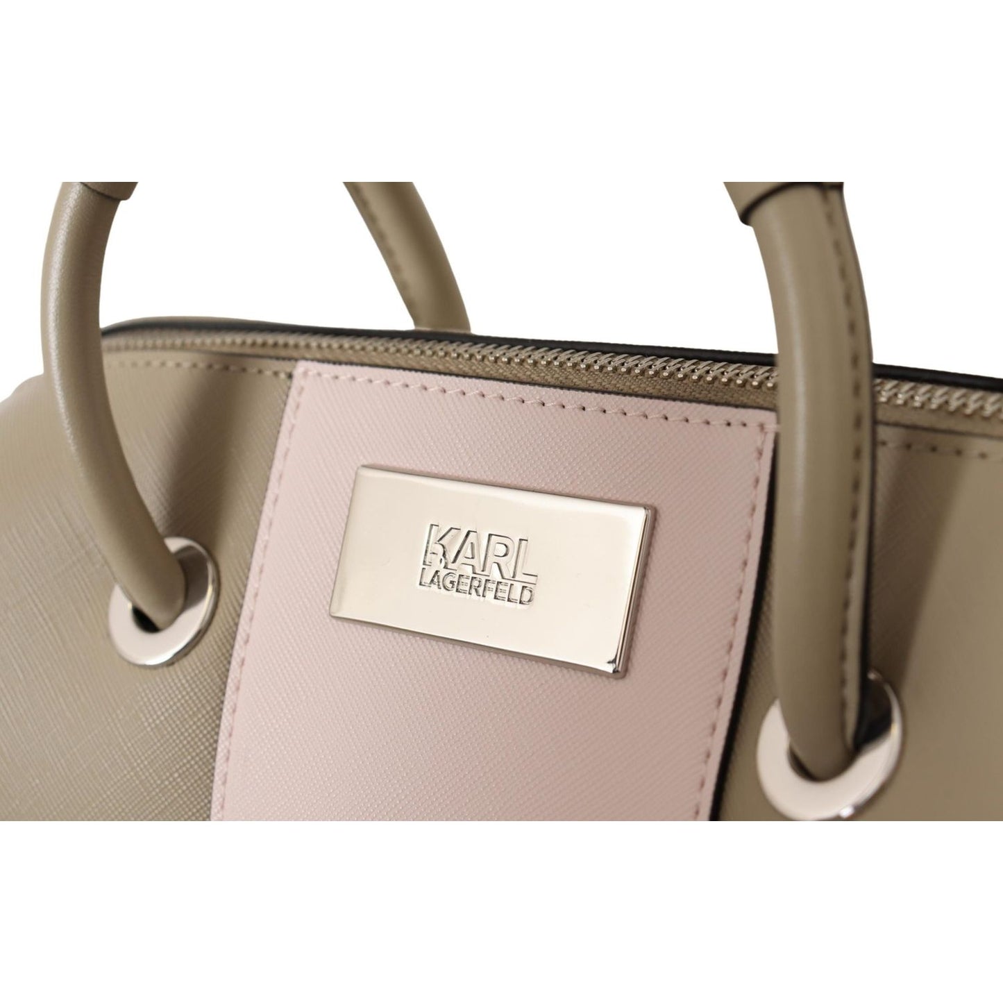 Karl Lagerfeld Elegant Green Shoulder Handbag Karl Lagerfeld Rosy Brown