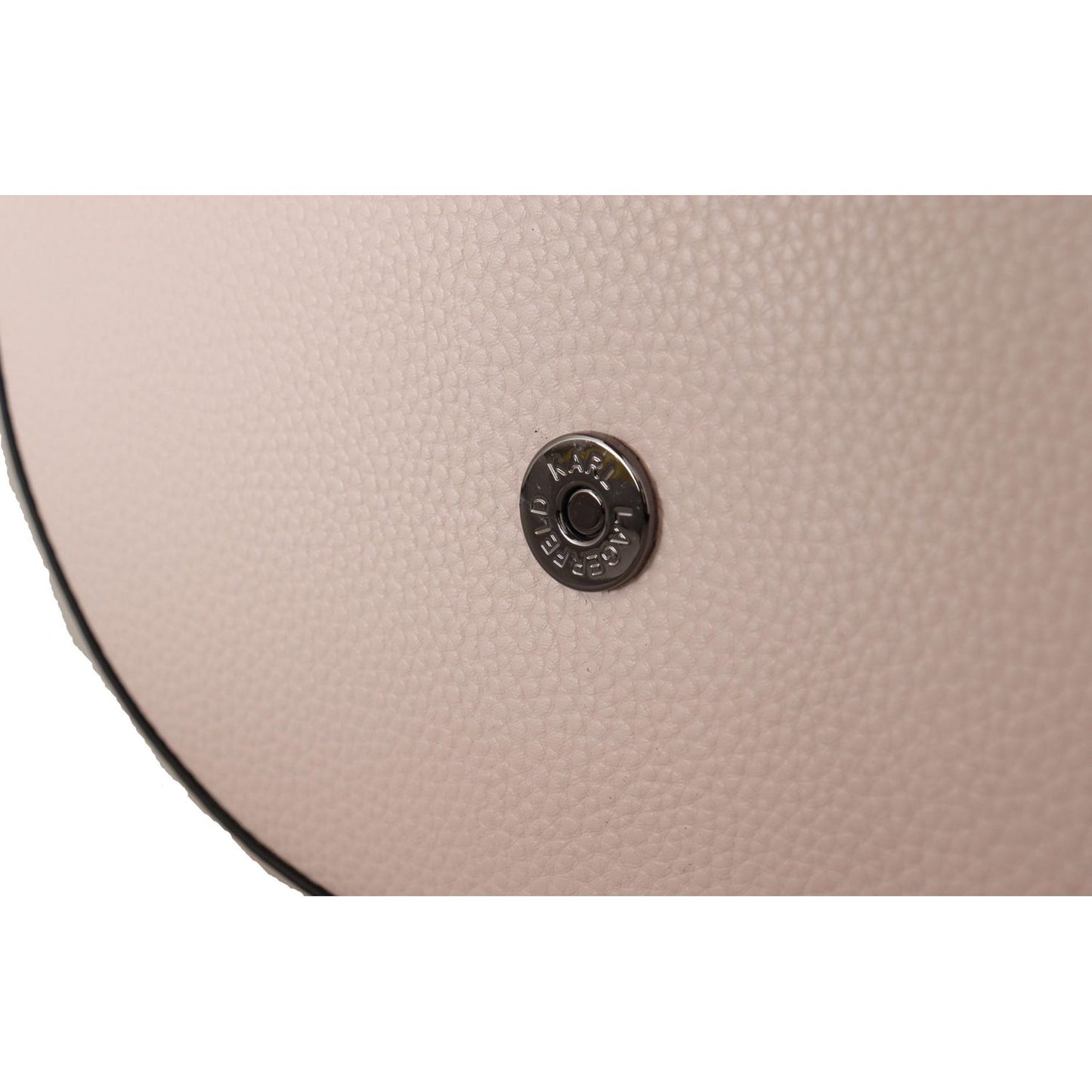 Karl Lagerfeld Elegant Mauve Light Pink Leather Shoulder Bag Karl Lagerfeld Dark Gray