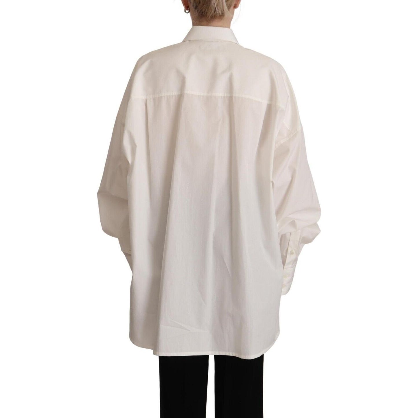 Dolce & Gabbana Timeless White Polo Top - Elegance Meets Comfort Dolce & Gabbana Gray