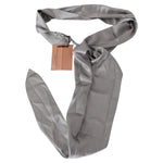 Ermanno Scervino Metallic Silver Silk Neck Wrap Shawl Scarf MS1588