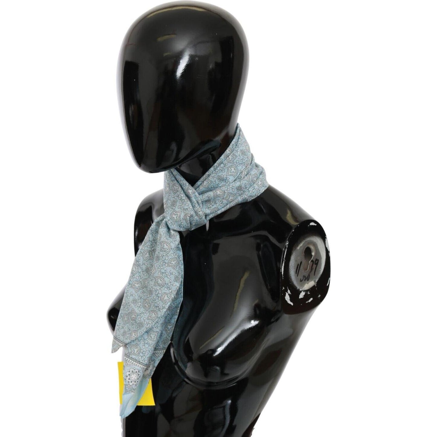 Ermanno Scervino Elegant Silk Bandana Wrap Shawl Scarf Ermanno Scervino Black