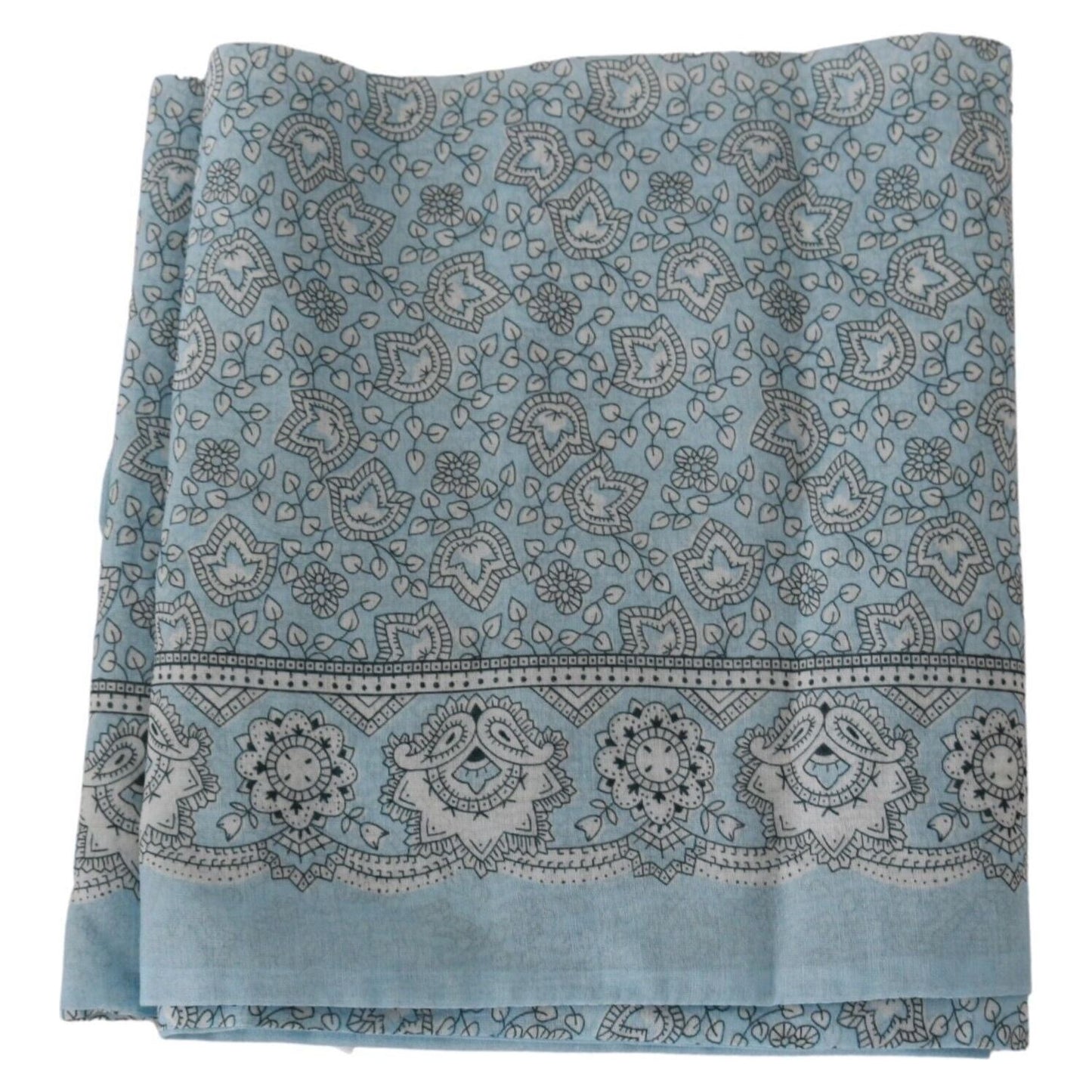 Ermanno Scervino Elegant Silk Bandana Wrap Shawl Scarf Ermanno Scervino Light Slate Gray