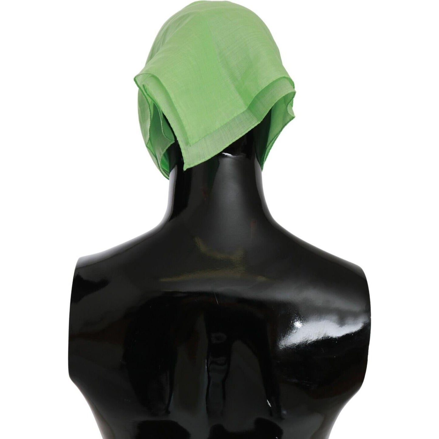Versace Elegant Apple Green Linen Scarf Versace Black
