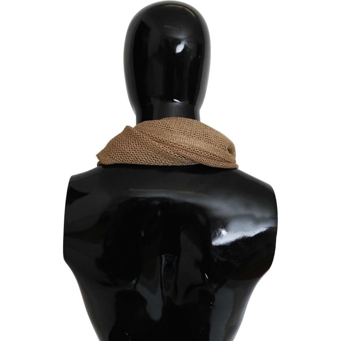 GF Ferre Elegant Men's Brown Neck Wrap Shawl Scarf GF Ferre Black