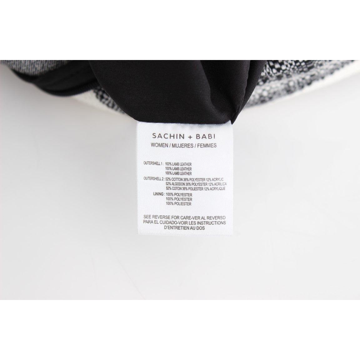 Sachin & Babi Elegant Leather Liza Skirt in Black and Gray Sachin & Babi Lavender