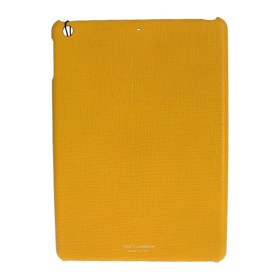 Dolce & Gabbana Chic Yellow Leather Tablet Case Dolce & Gabbana Goldenrod