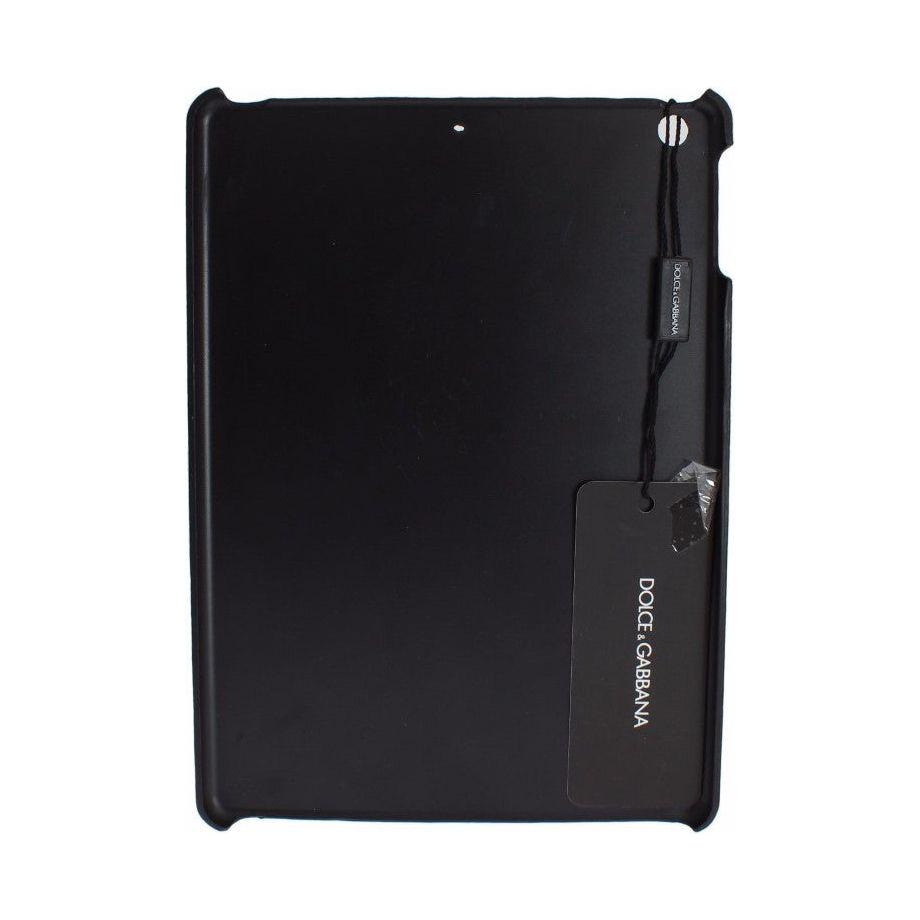 Dolce & Gabbana Chic Yellow Leather Tablet Case Dolce & Gabbana Black