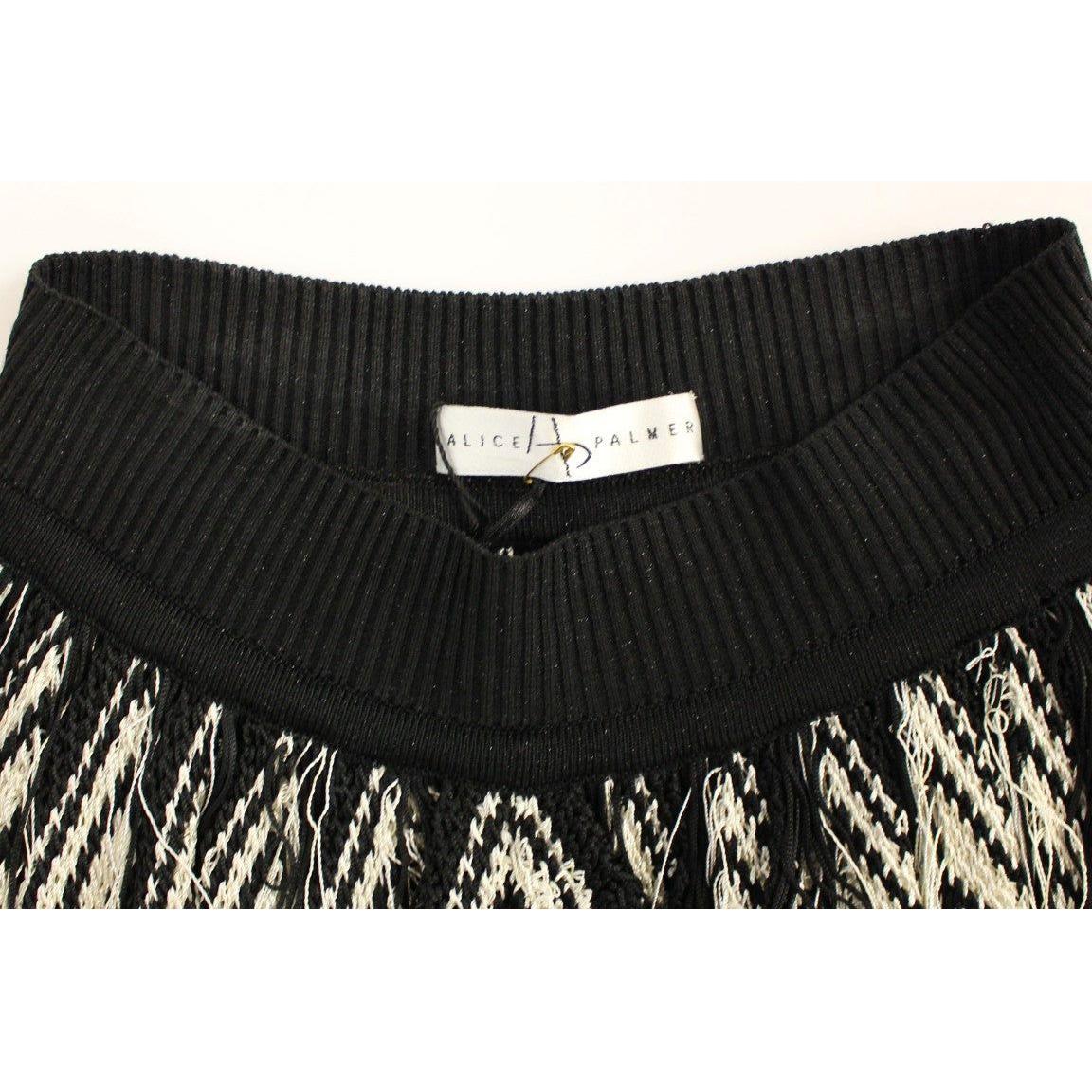Alice Palmer Chic Black & White Knitted Skirt Alice Palmer Antique White