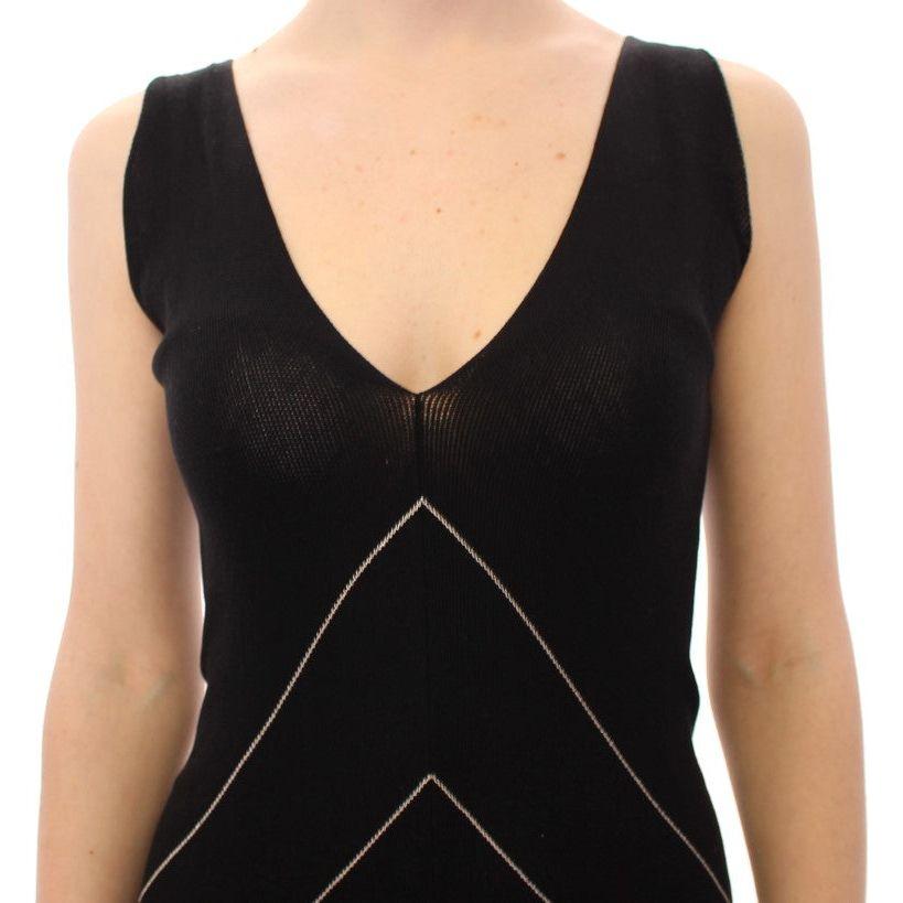 Alice Palmer Chic Monochrome Knitted Dress Alice Palmer Tan