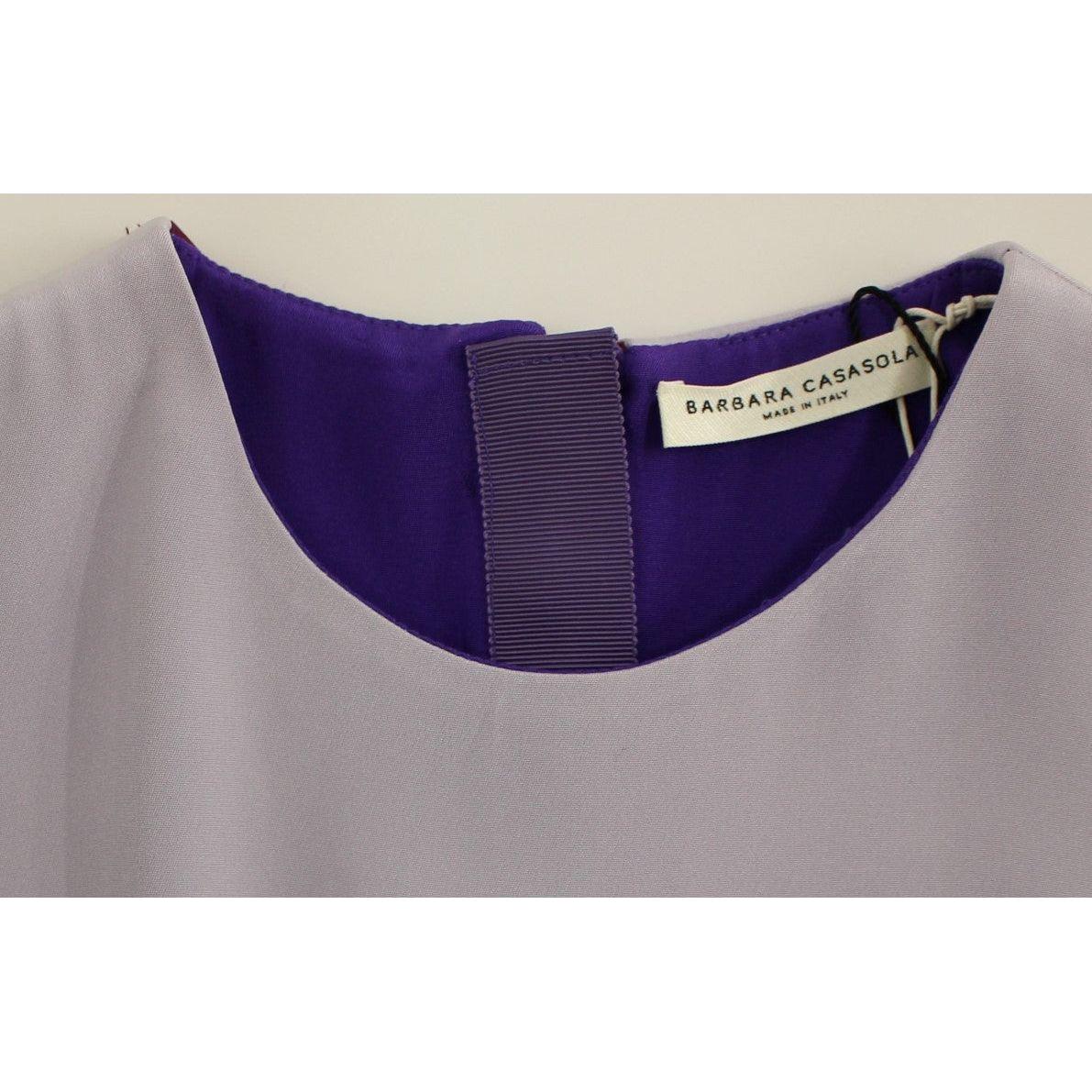 Barbara Casasola Elegant Long Silk Gown in Lavender Barbara Casasola Dark Gray
