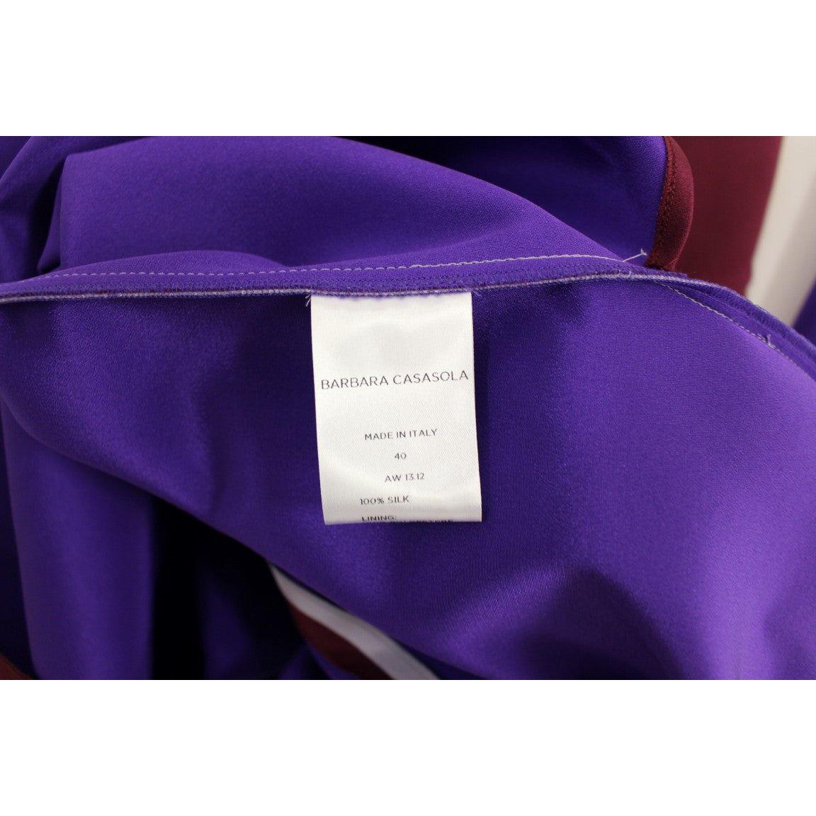 Barbara Casasola Elegant Long Silk Gown in Lavender Barbara Casasola Midnight Blue
