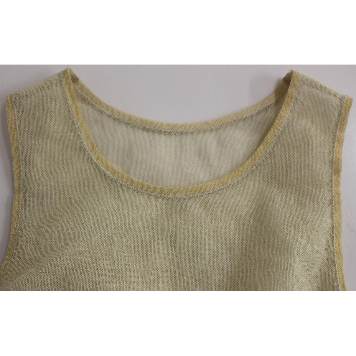 Dolce & Gabbana Elegant Beige Tank Top Blouse Dolce & Gabbana Rosy Brown