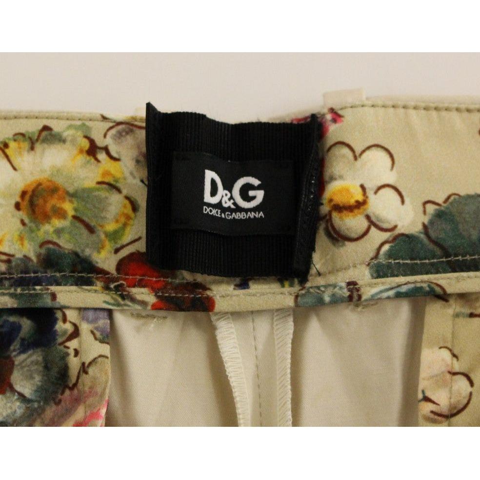 Dolce & Gabbana Elegant Beige Regular Fit Cotton Pants Jeans & Pants Dolce & Gabbana Rosy Brown