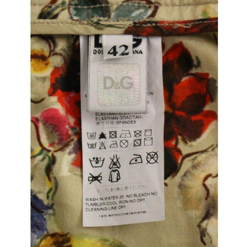 Dolce & Gabbana Elegant Beige Regular Fit Cotton Pants Jeans & Pants Dolce & Gabbana Rosy Brown