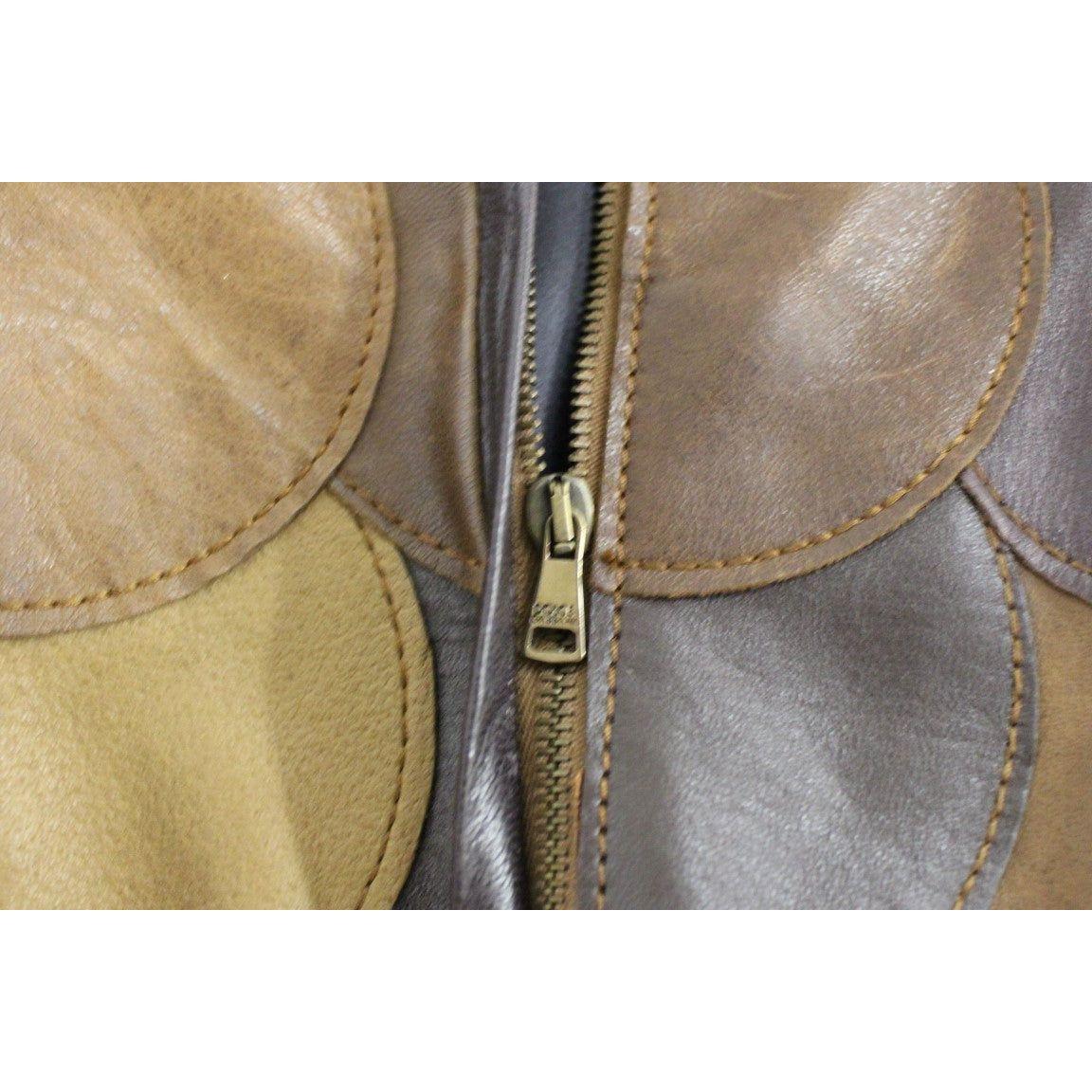 Dolce & Gabbana Elegant Leather Patchwork Skirt Dolce & Gabbana Rosy Brown