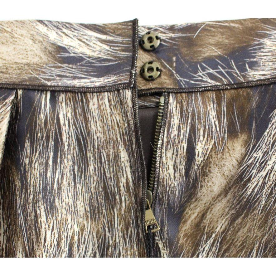 Dolce & Gabbana Elegant Floral Silk Full Skirt Dolce & Gabbana Dim Gray