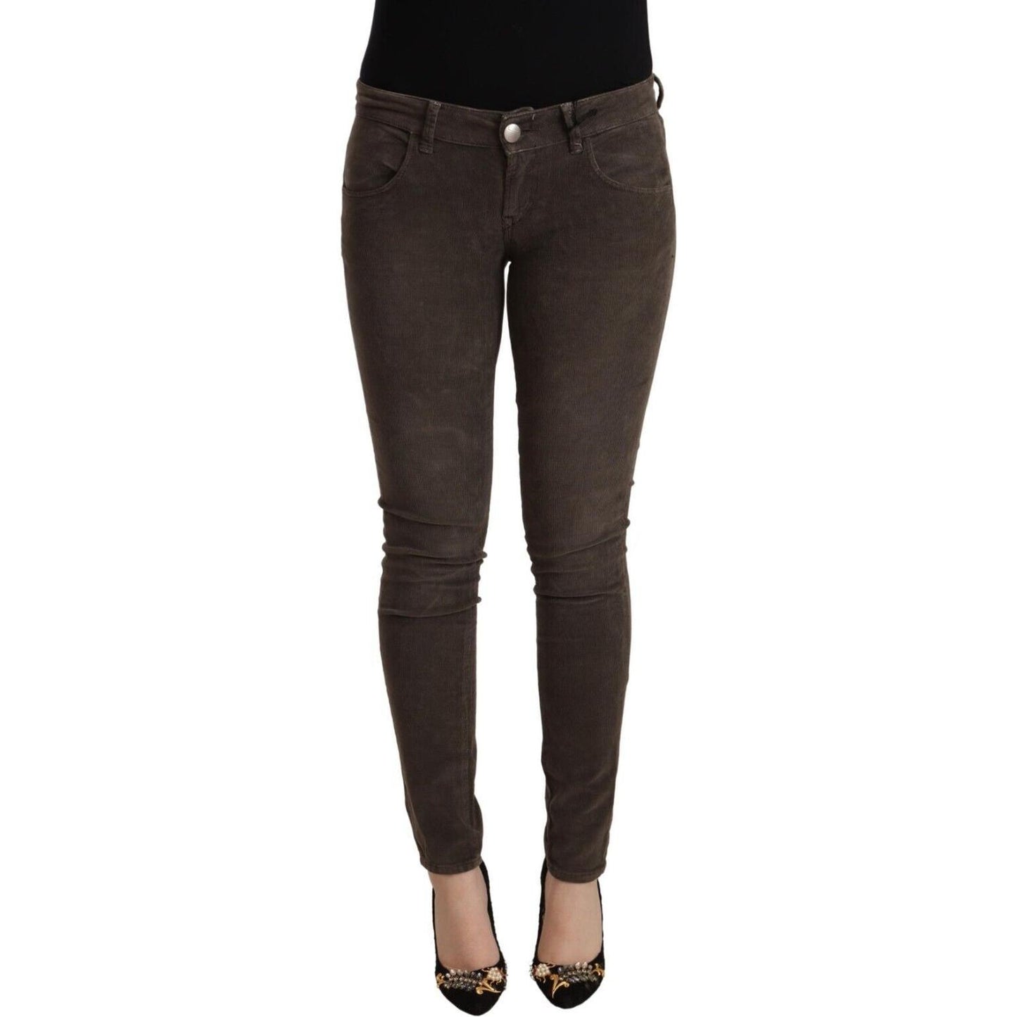 Acht Chic Slim Fit Brown Skinny Jeans Acht Dark Slate Gray