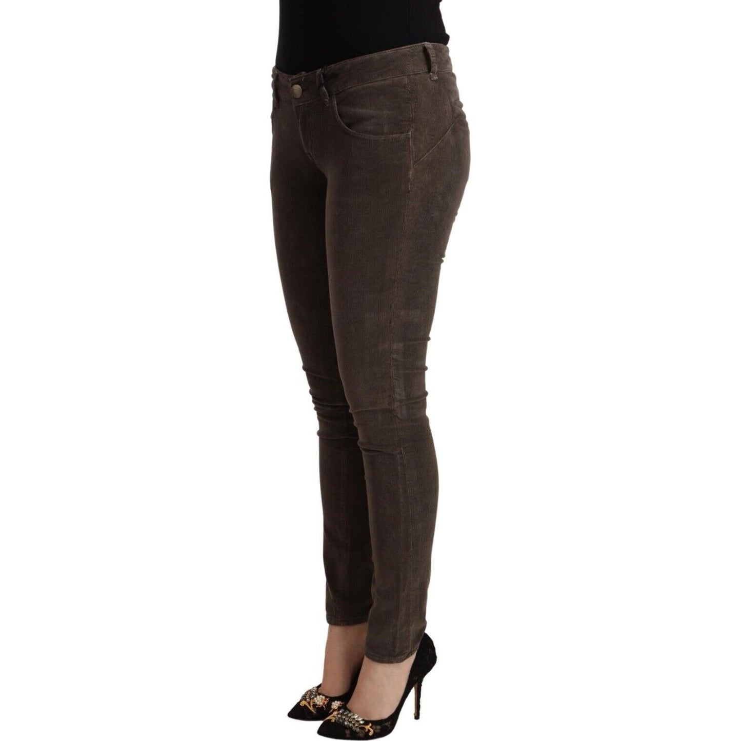 Acht Chic Slim Fit Brown Skinny Jeans Acht Dark Slate Gray