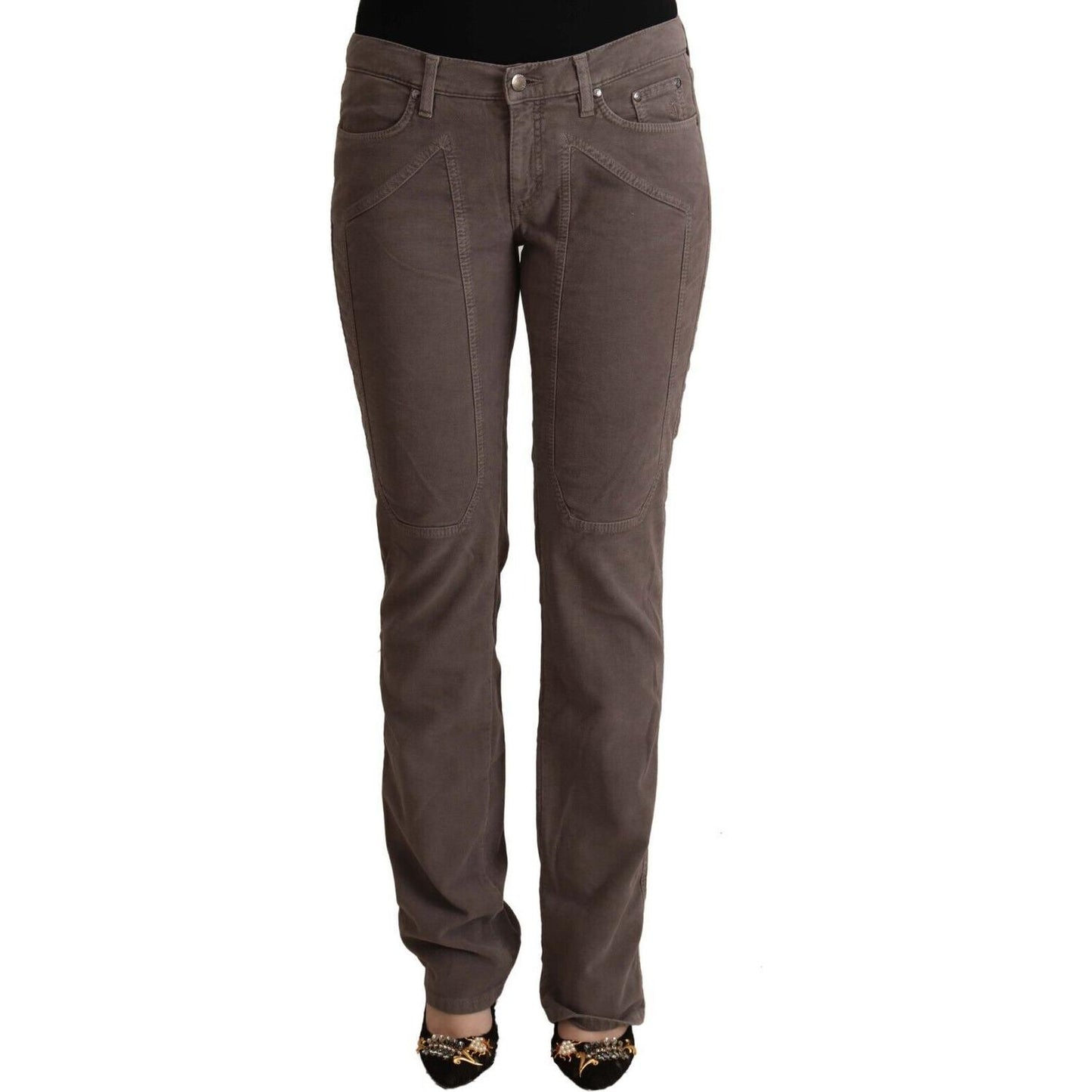 Jeckerson Elegant Skinny Low Waist Cotton Jeans Jeckerson Dark Slate Gray