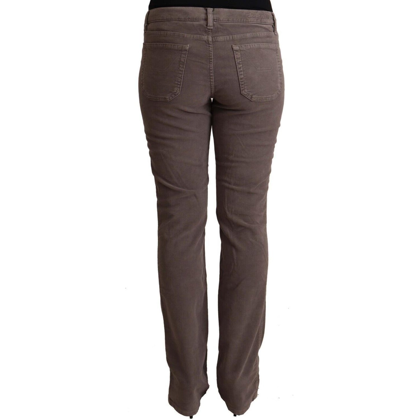 Jeckerson Elegant Skinny Low Waist Cotton Jeans Jeckerson Dark Slate Gray