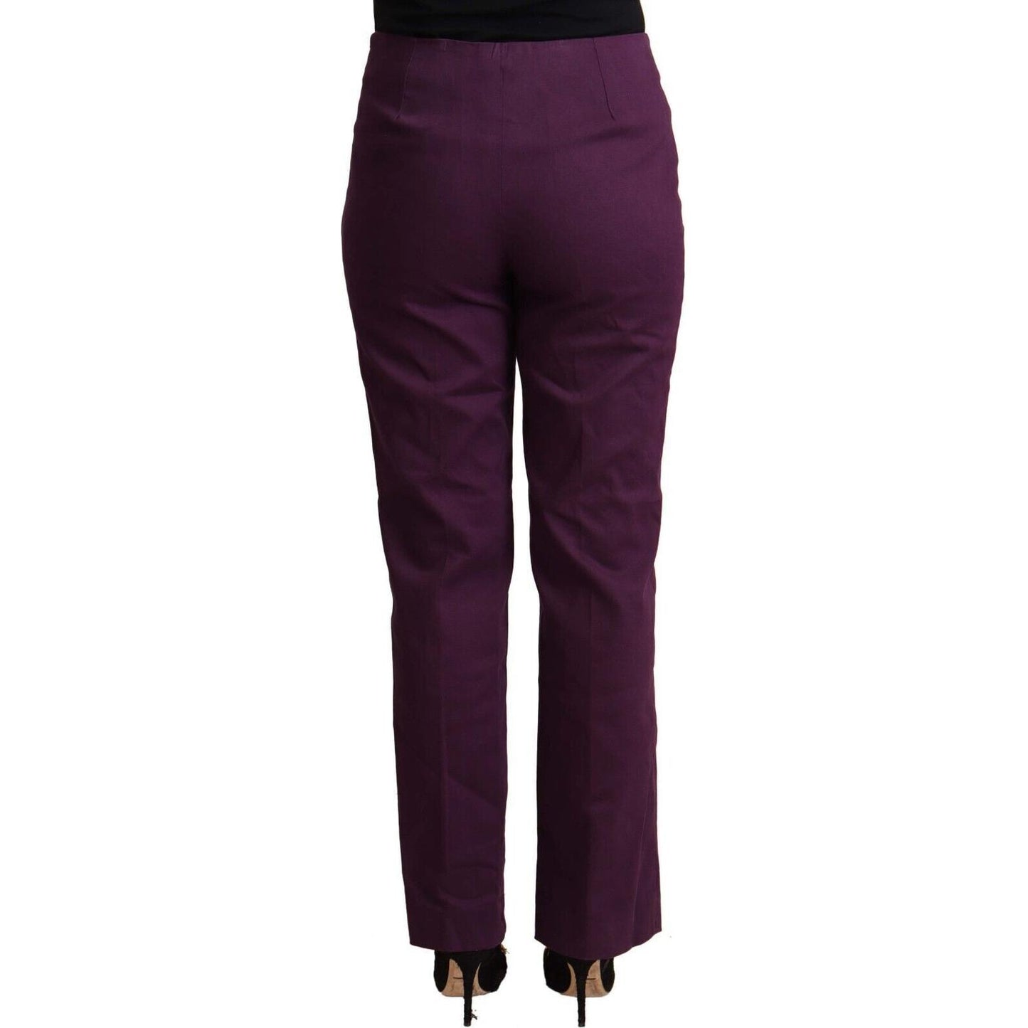 BENCIVENGA Elegant Violet High Waist Tapered Pants BENCIVENGA Black