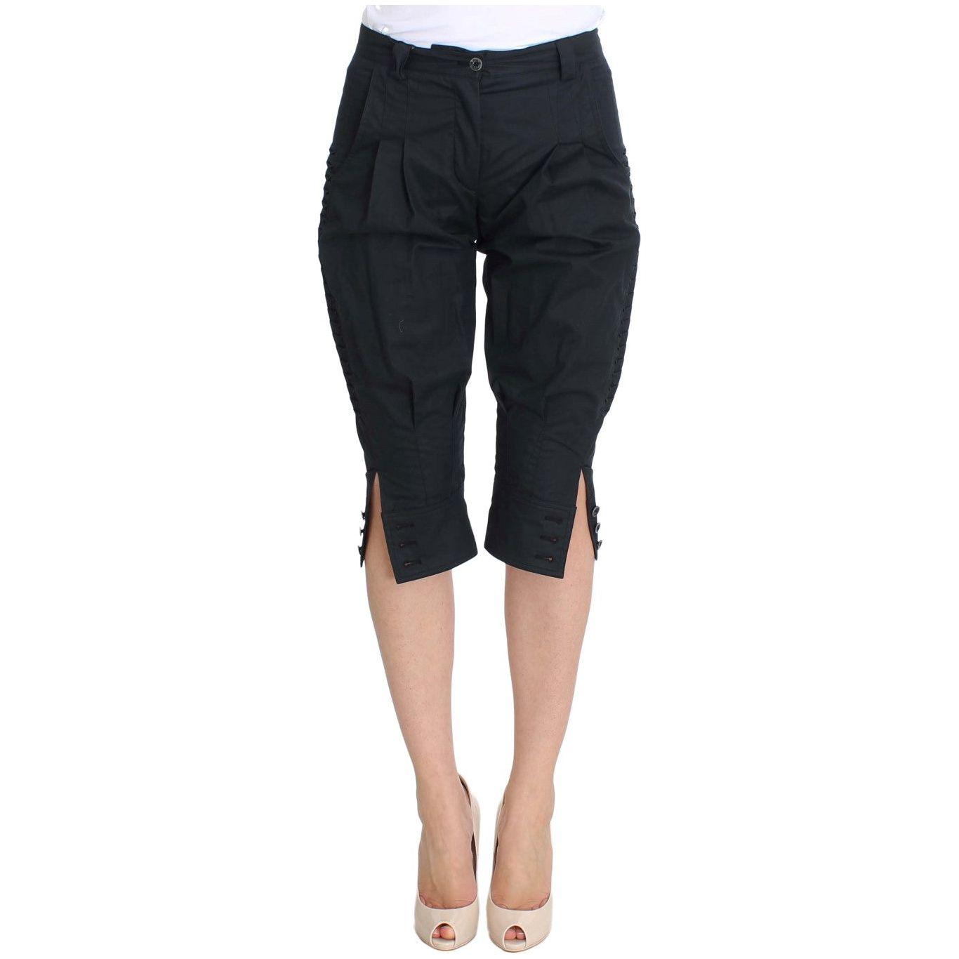 Ermanno Scervino Chic Blue Cotton Casual Pants Jeans & Pants Ermanno Scervino Dark Slate Gray