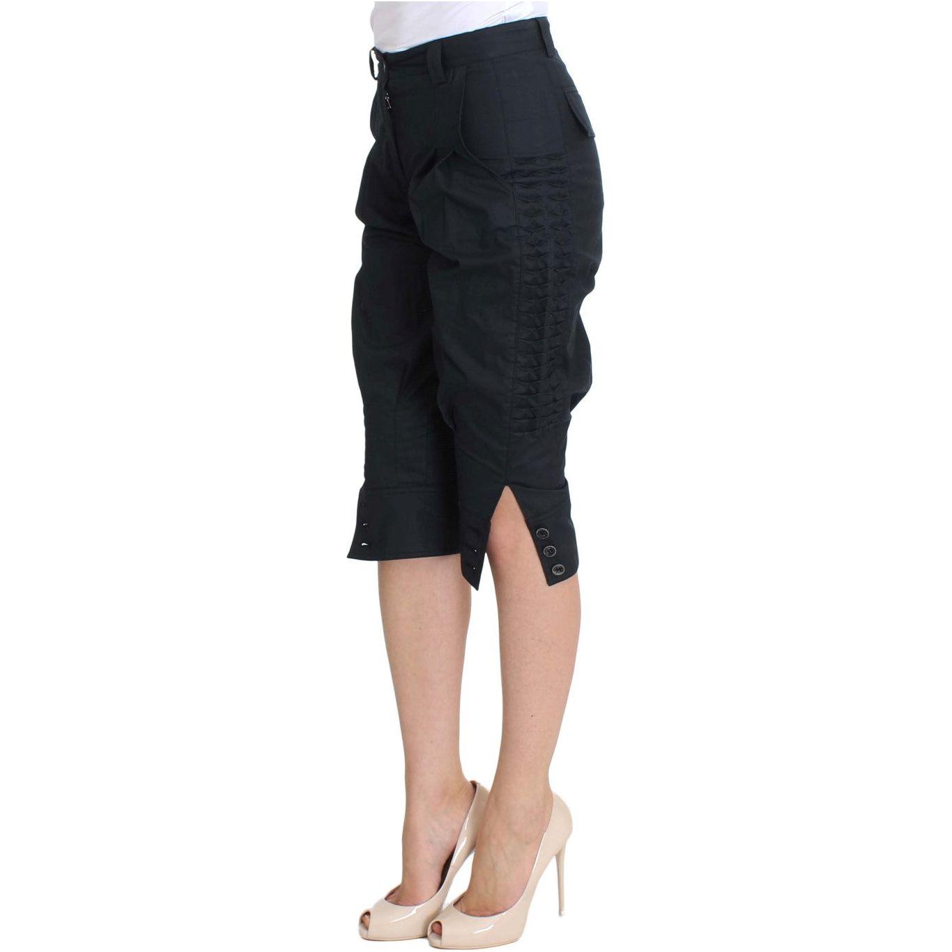 Ermanno Scervino Chic Blue Cotton Casual Pants Jeans & Pants Ermanno Scervino Dark Slate Gray