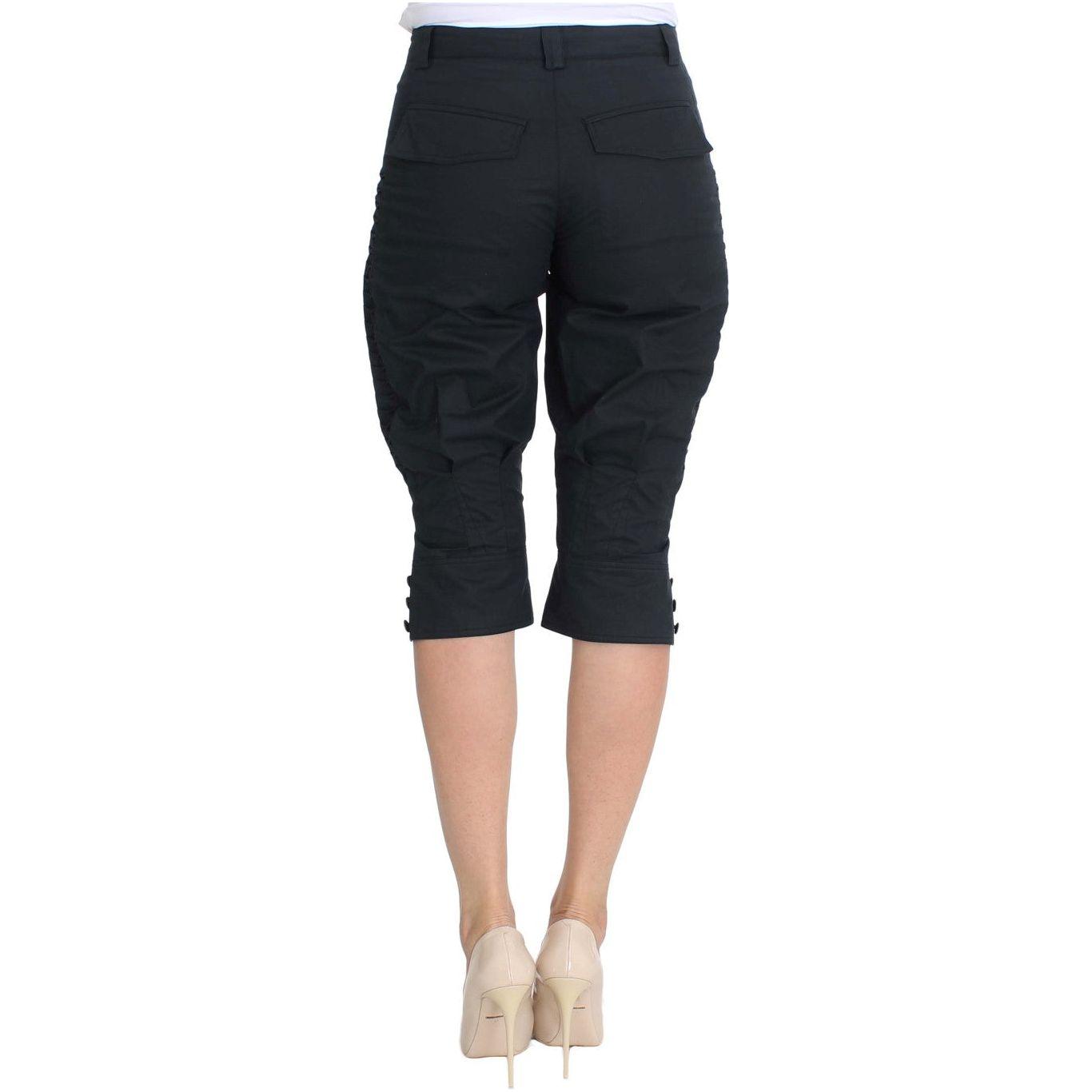 Ermanno Scervino Chic Blue Cotton Casual Pants Jeans & Pants Ermanno Scervino Tan
