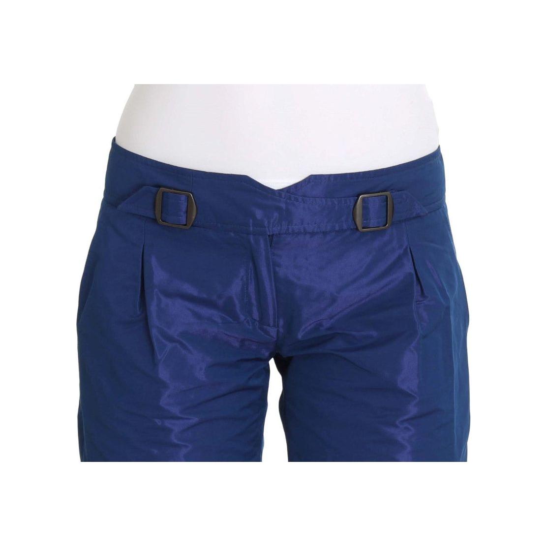 Ermanno Scervino Chic Blue Mid Waist Shorts Ermanno Scervino Dark Slate Gray